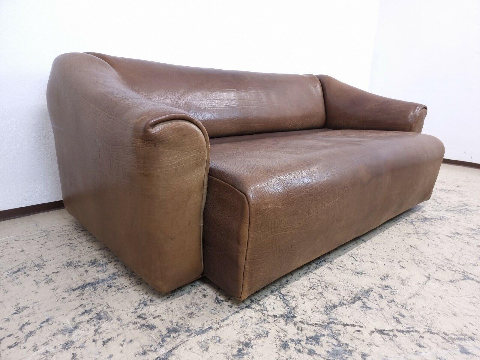 De Sede ds 47 Designersofa Echtledersofa Echtledercouch desede in braun Braun Bon état - En vente à Garching a. d. Alz, DE