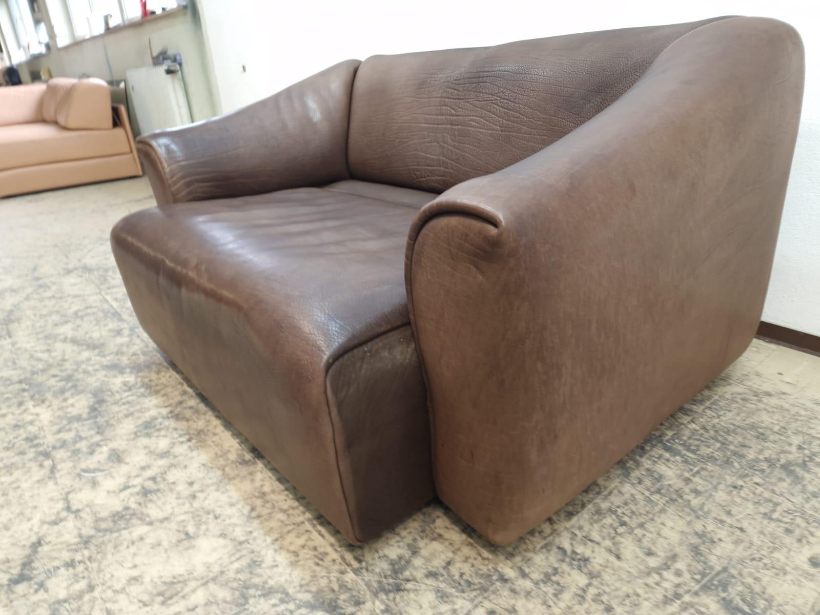 De Sede Ds 47 Echtledersofa Neckleder Braun Vintage (Moderne) im Angebot