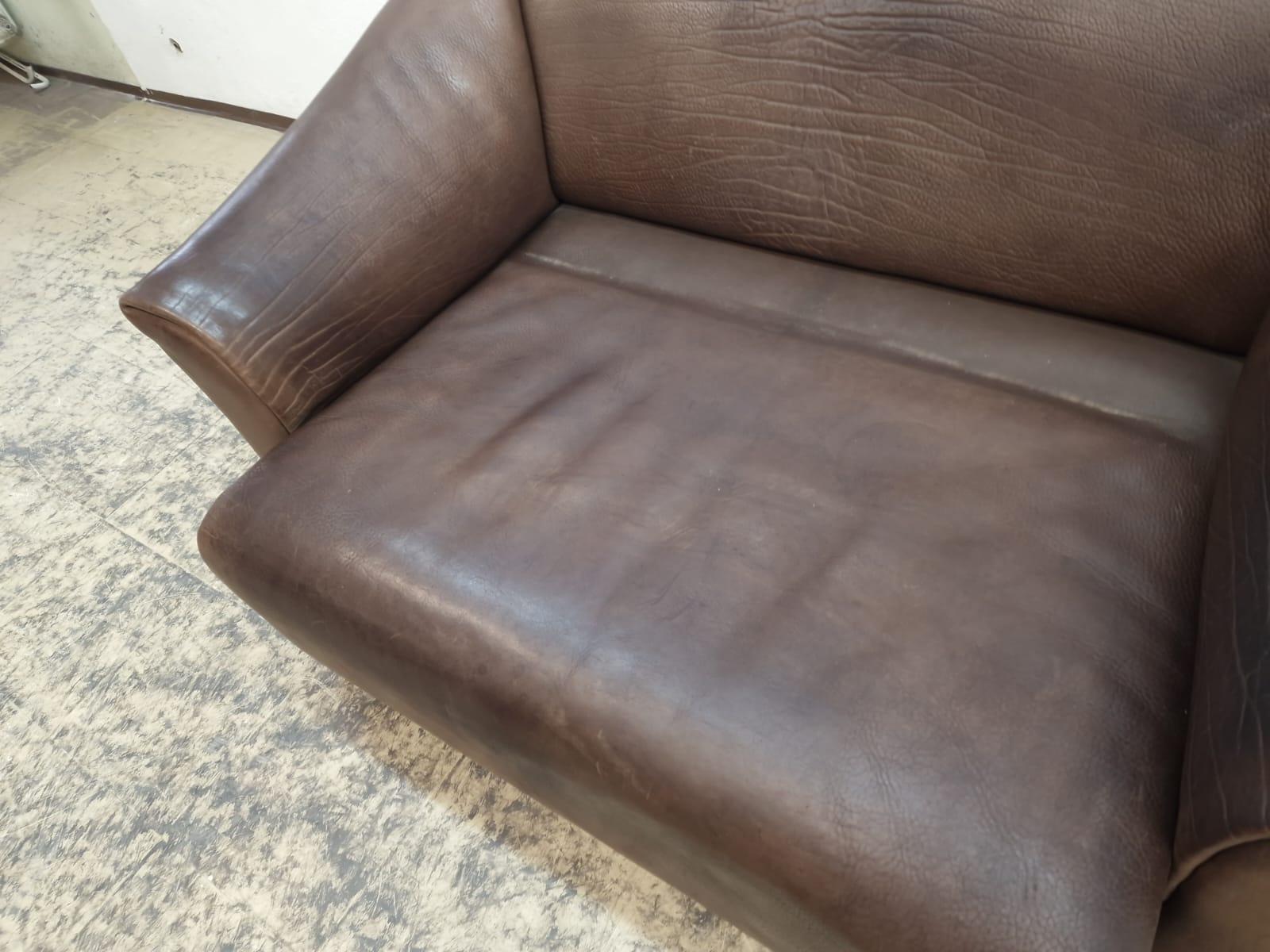 De Sede Ds 47 Echtledersofa Neckleder Braun Vintage im Angebot 1