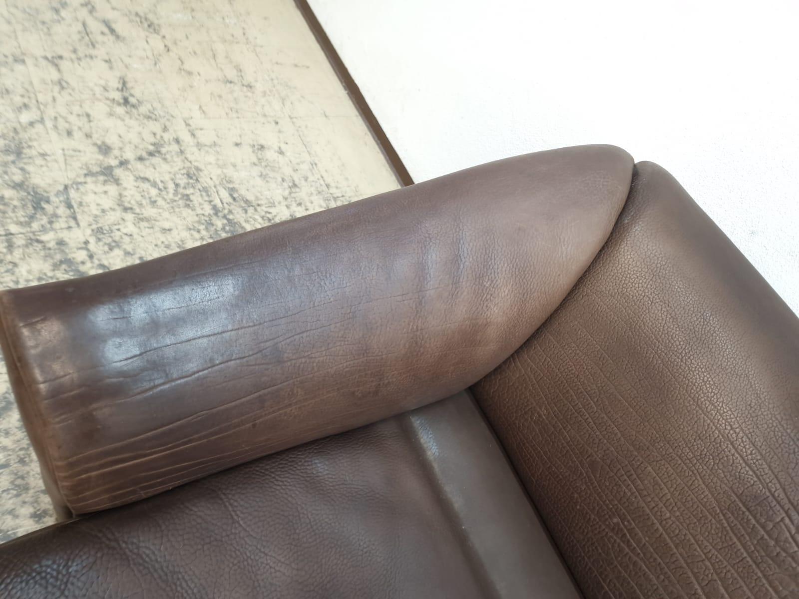 De Sede Ds 47 Echtledersofa Neckleder Braun Vintage im Angebot 2