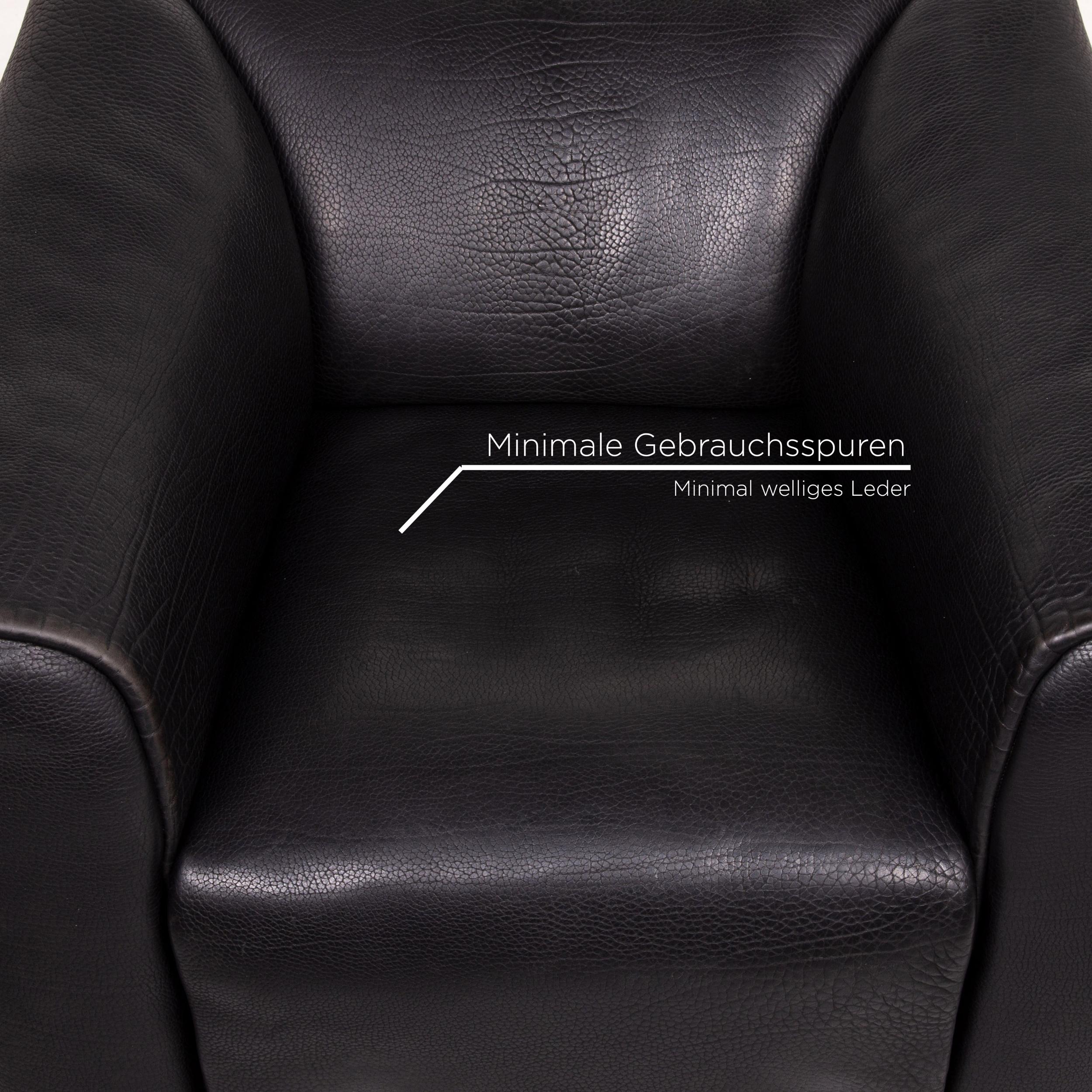 De Sede DS 47 Leather Armchair Black In Good Condition For Sale In Cologne, DE
