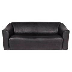 De Sede DS 47 Leather Sofa Black Two-Seat Function Couch