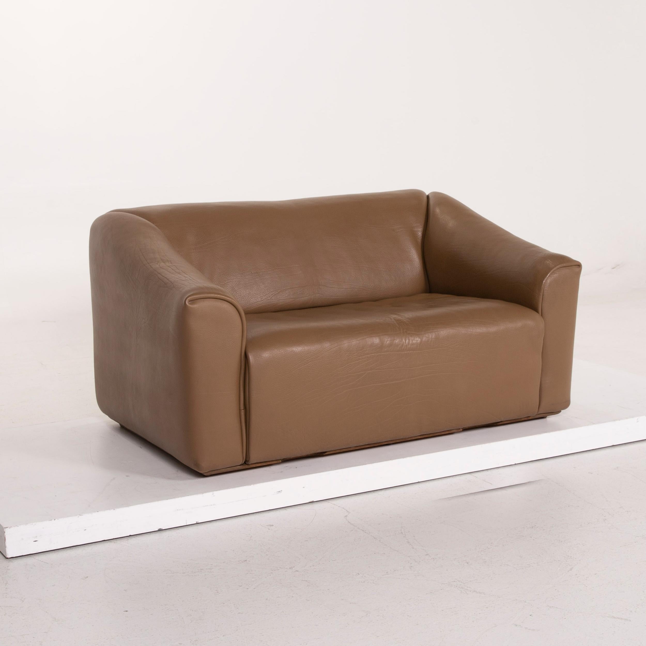 Contemporary De Sede Ds 47 Leather Sofa Brown Two-Seat Function For Sale
