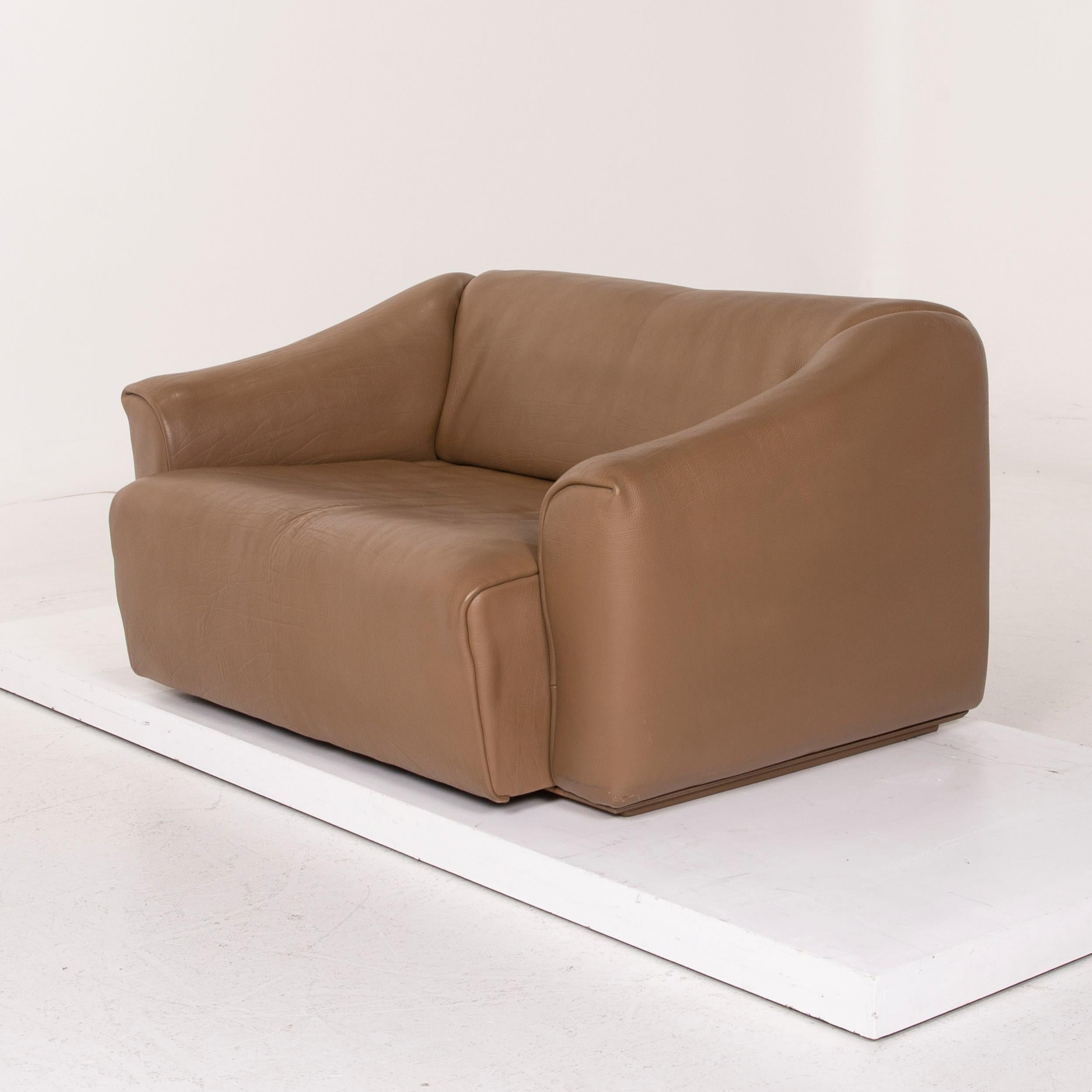 De Sede Ds 47 Leather Sofa Brown Two-Seat Function For Sale 2