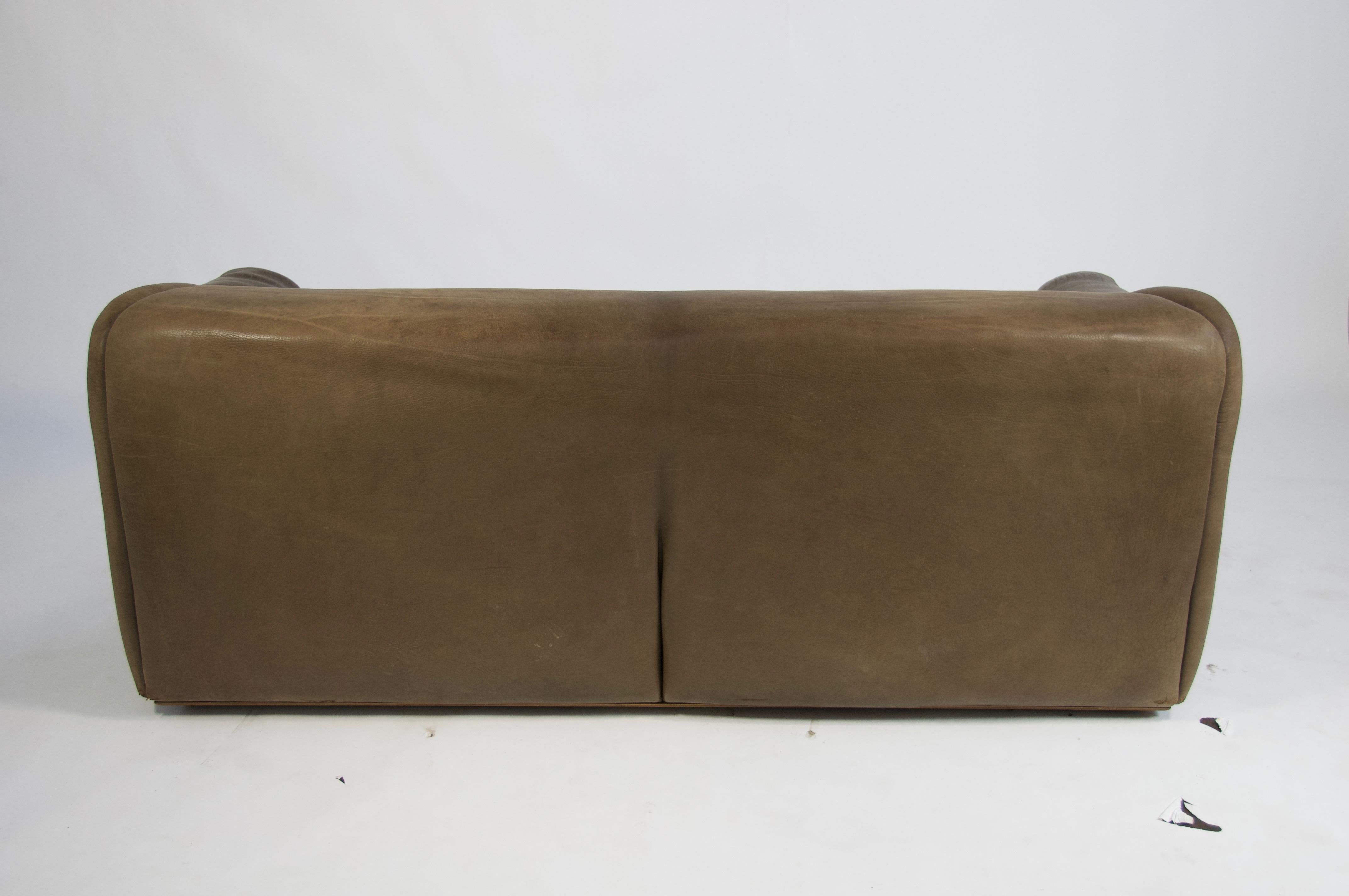 Mid-Century Modern De Sede DS 47 Leather Sofa