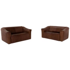 De Sede DS 47 Leather Sofa Set Brown 2 Two-Seat