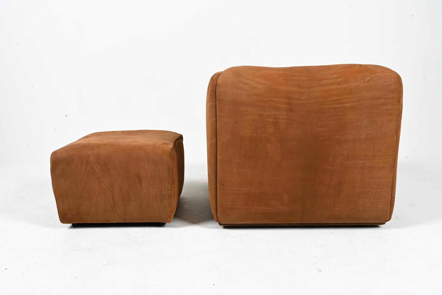 De Sede DS-47 Lounge Chair & Ottoman in Nubuck Leather, c. 1970's For Sale 5