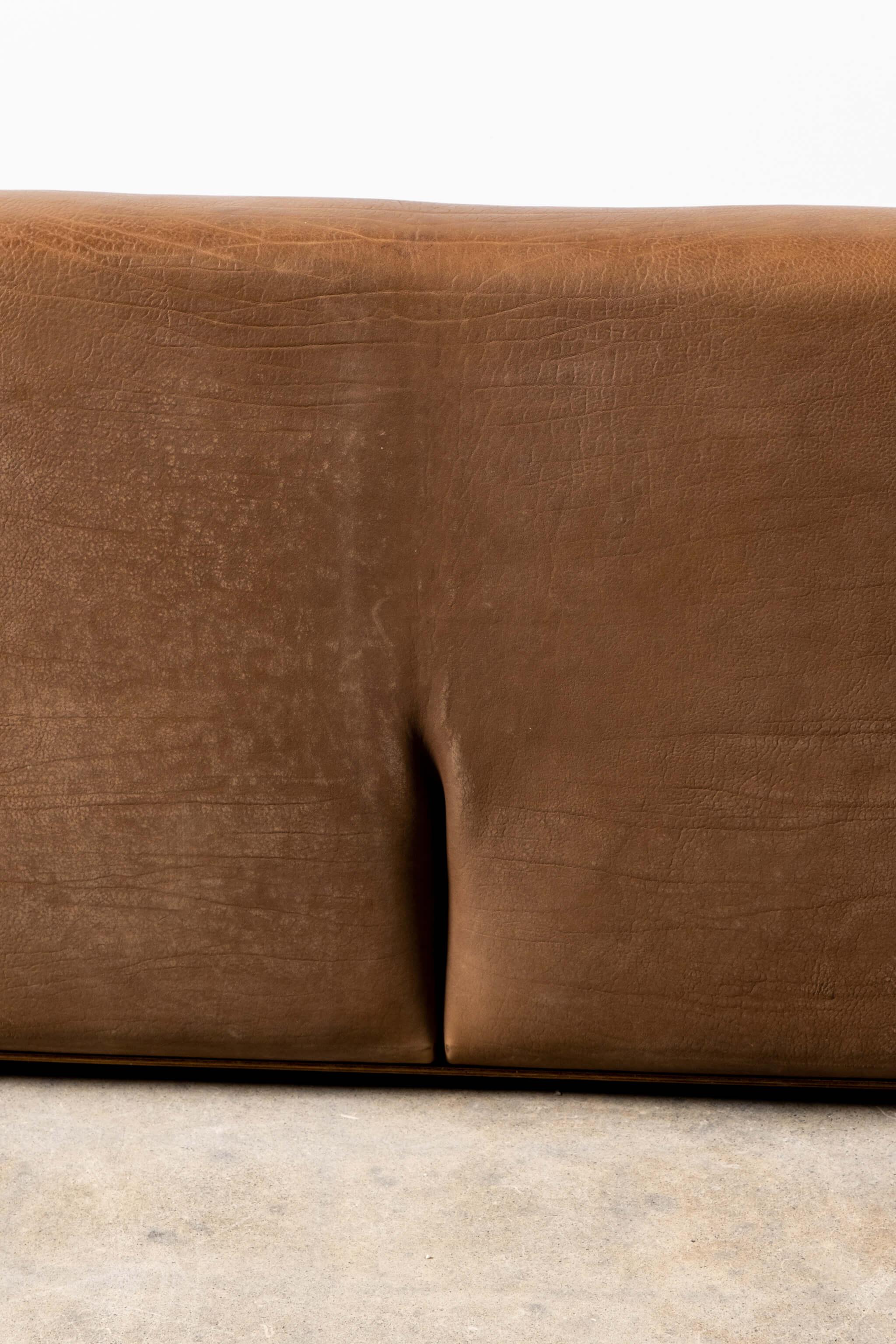 De Sede DS-47 Nackenleder 2-Sitzer Sofa im Angebot 1
