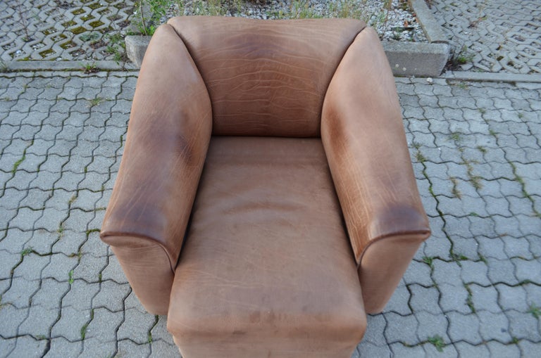 De Sede DS 47 Neck Leather Armchair Brown In Good Condition For Sale In Munich, Bavaria