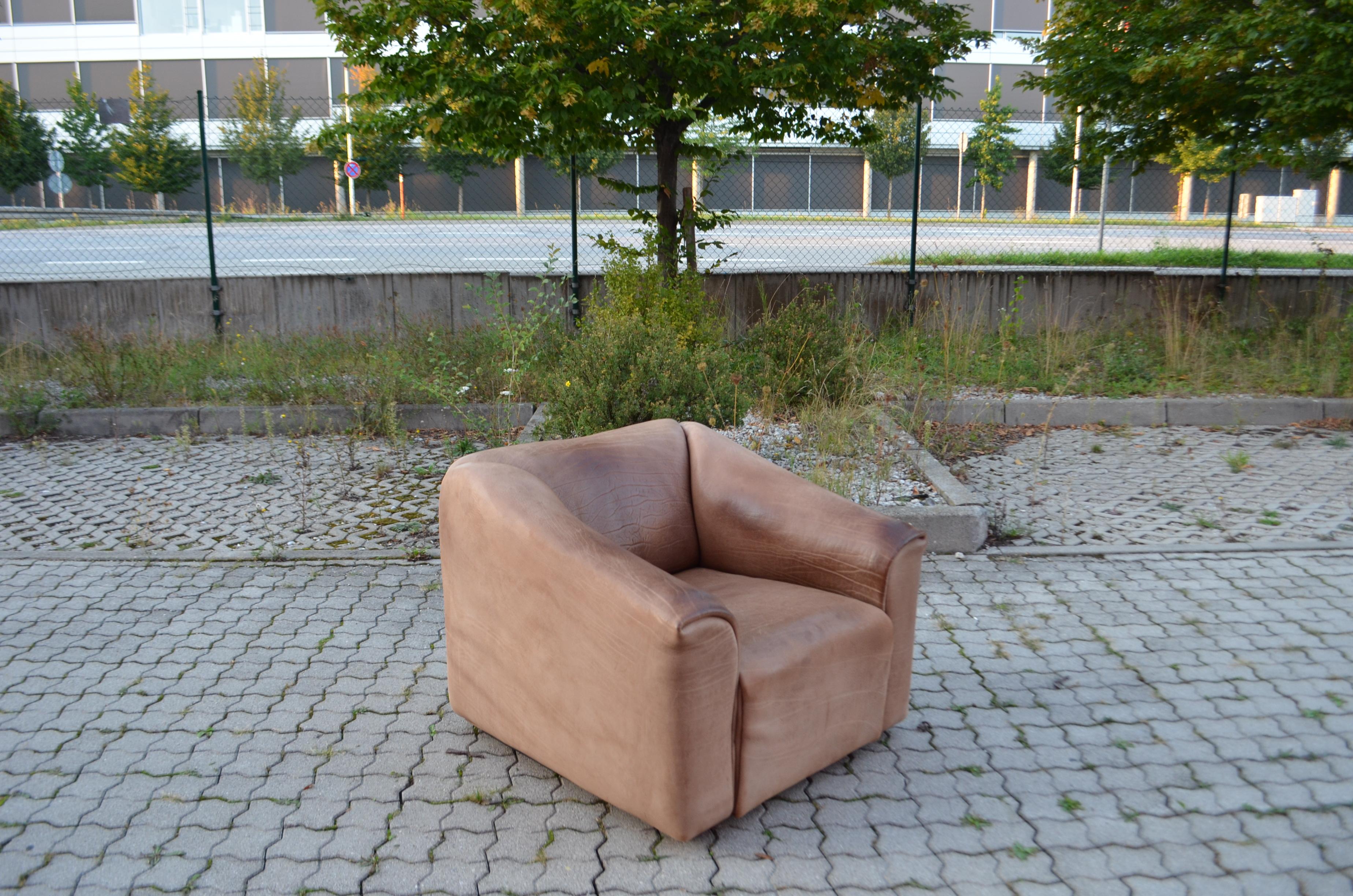 De Sede DS 47 Neck Leather Armchair Brown For Sale 2