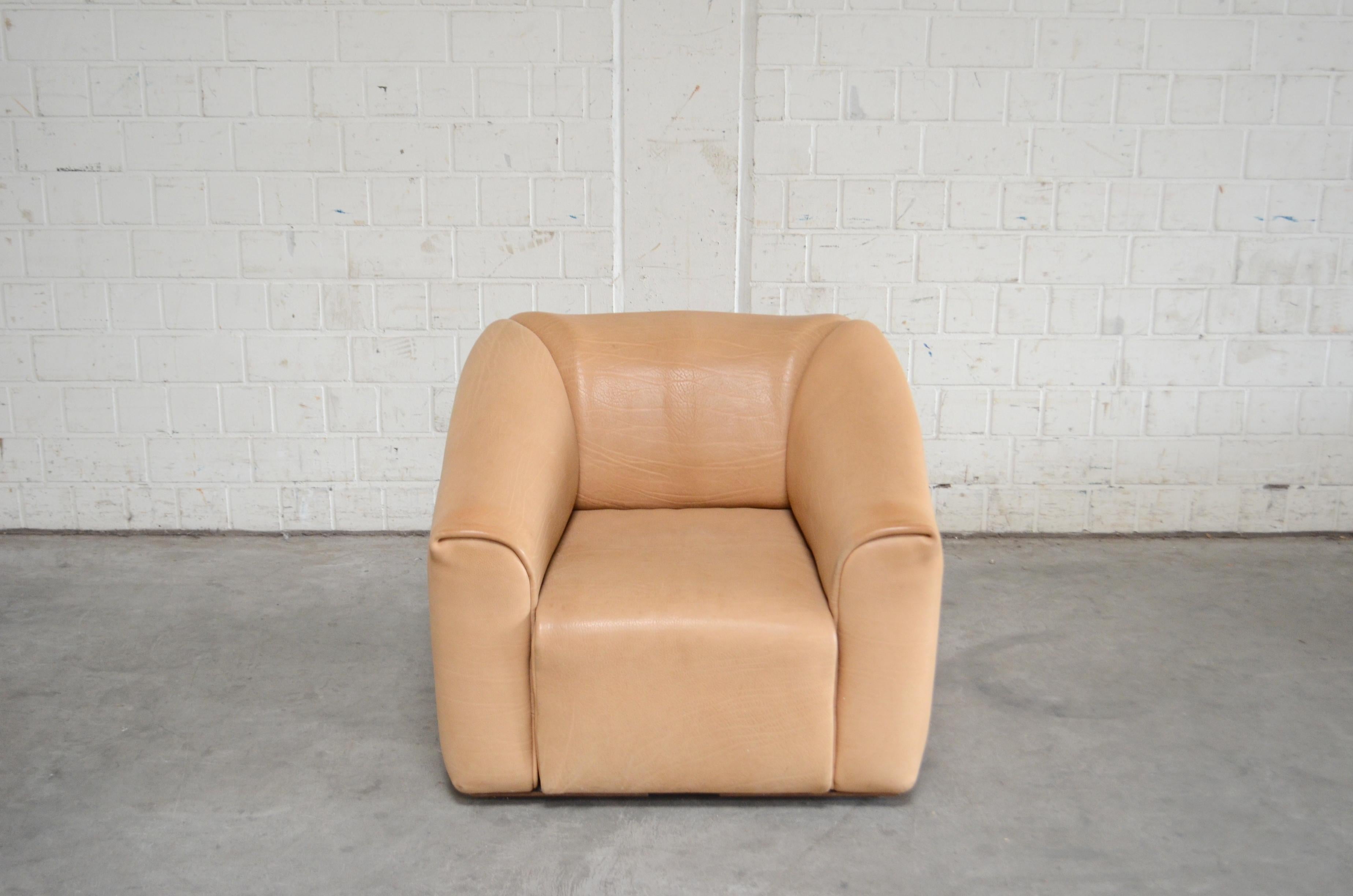 Mid-Century Modern De Sede DS 47 Neck Leather Armchair