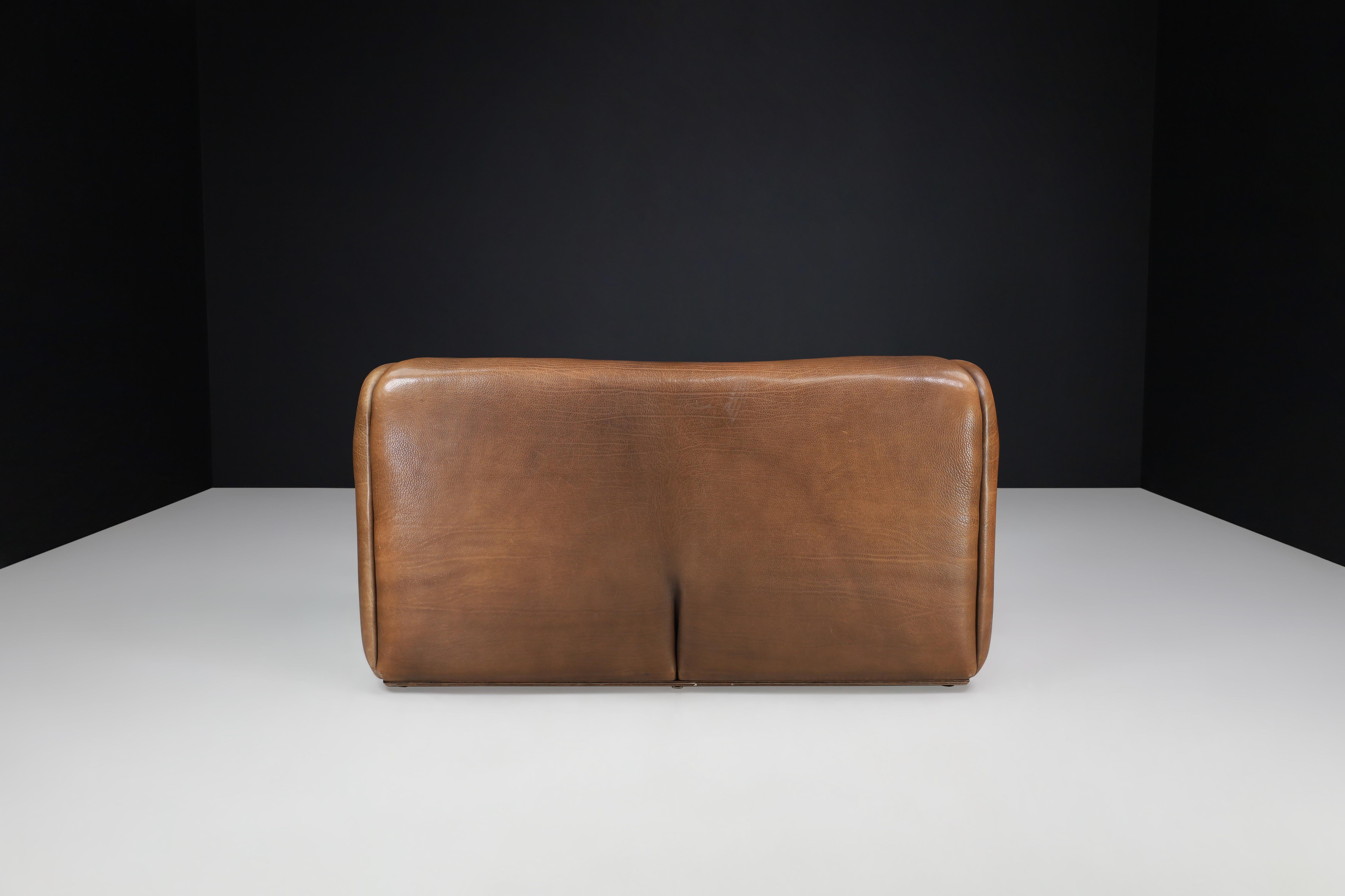 De Sede Ds-47 Neck Leather Two-Seat Sofa from Switzerland 1970s For Sale 1