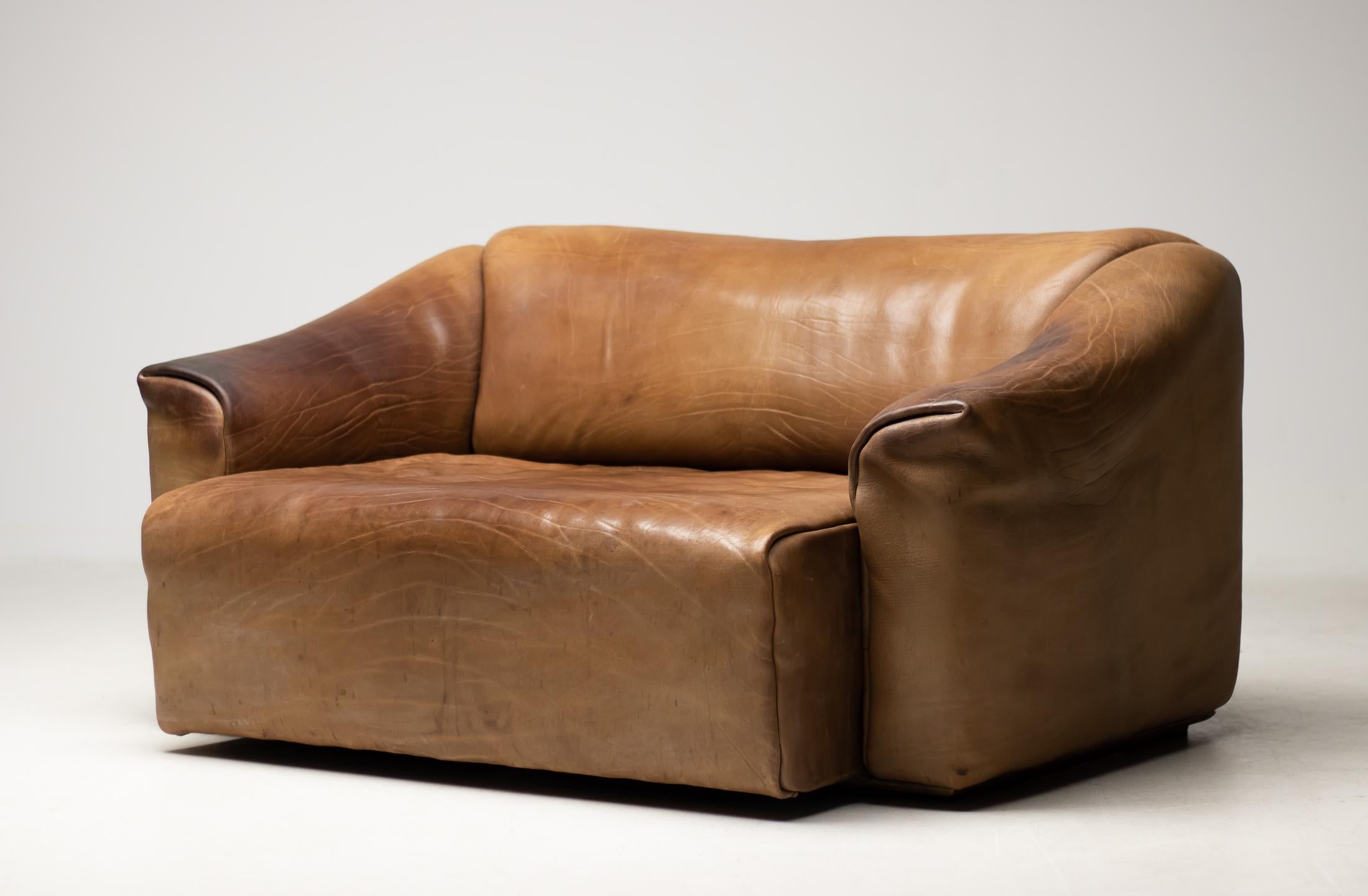 Swiss De Sede DS-47 Sofa in Brown Buffalo Leather
