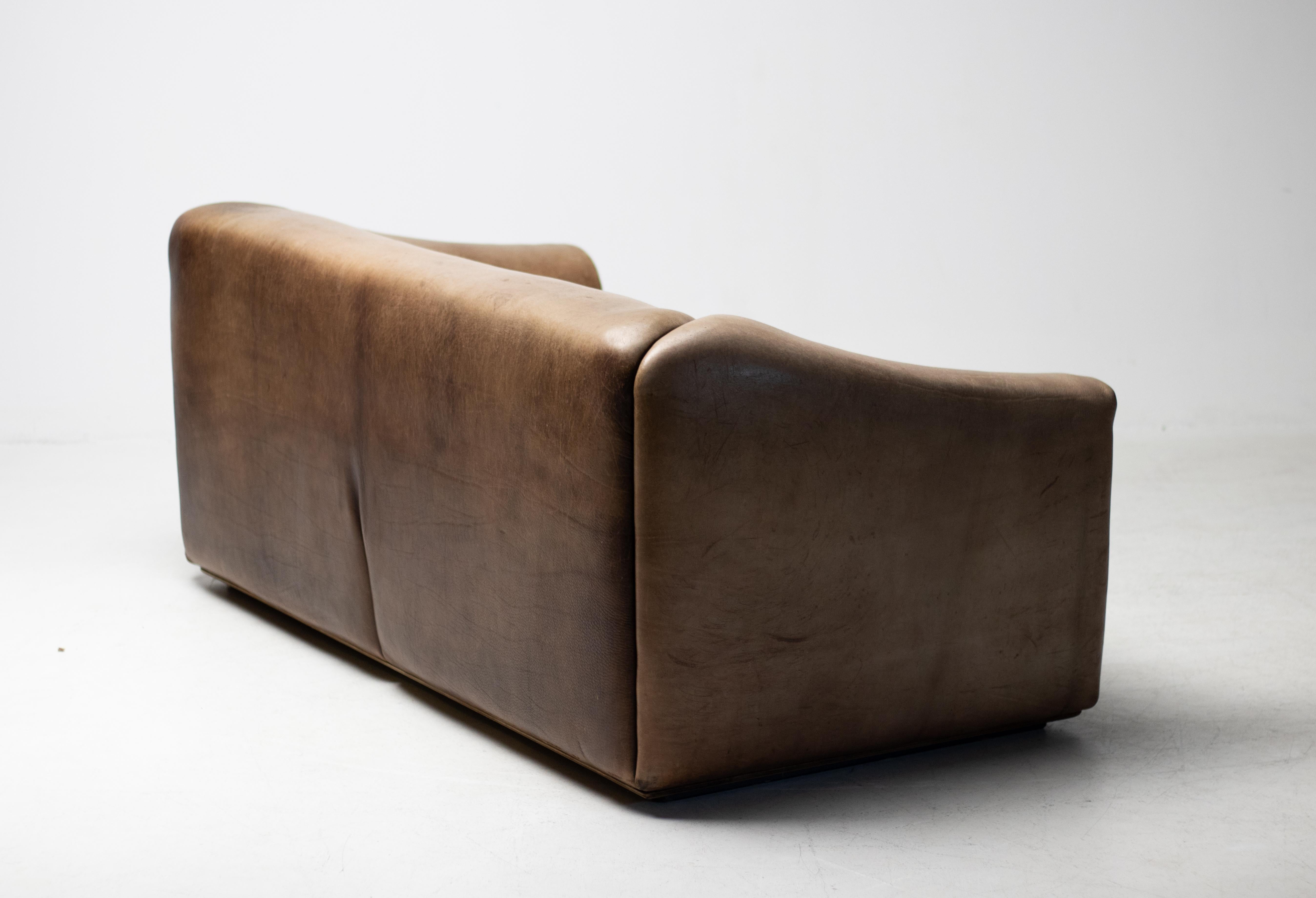 De Sede DS-47 Sofa in Brown Buffalo Leather In Good Condition In Dronten, NL