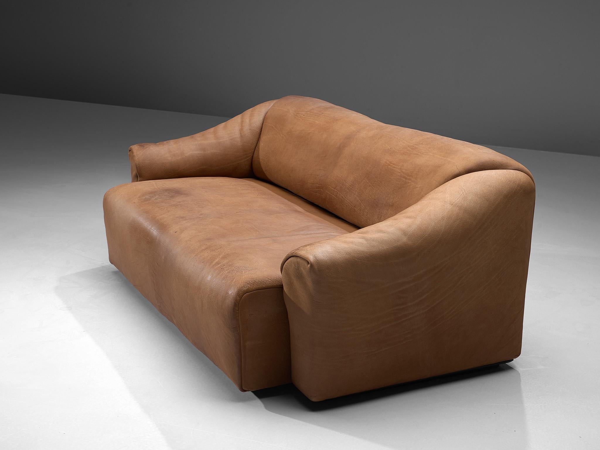 Swiss De Sede DS-47 Sofa in Cognac Leather