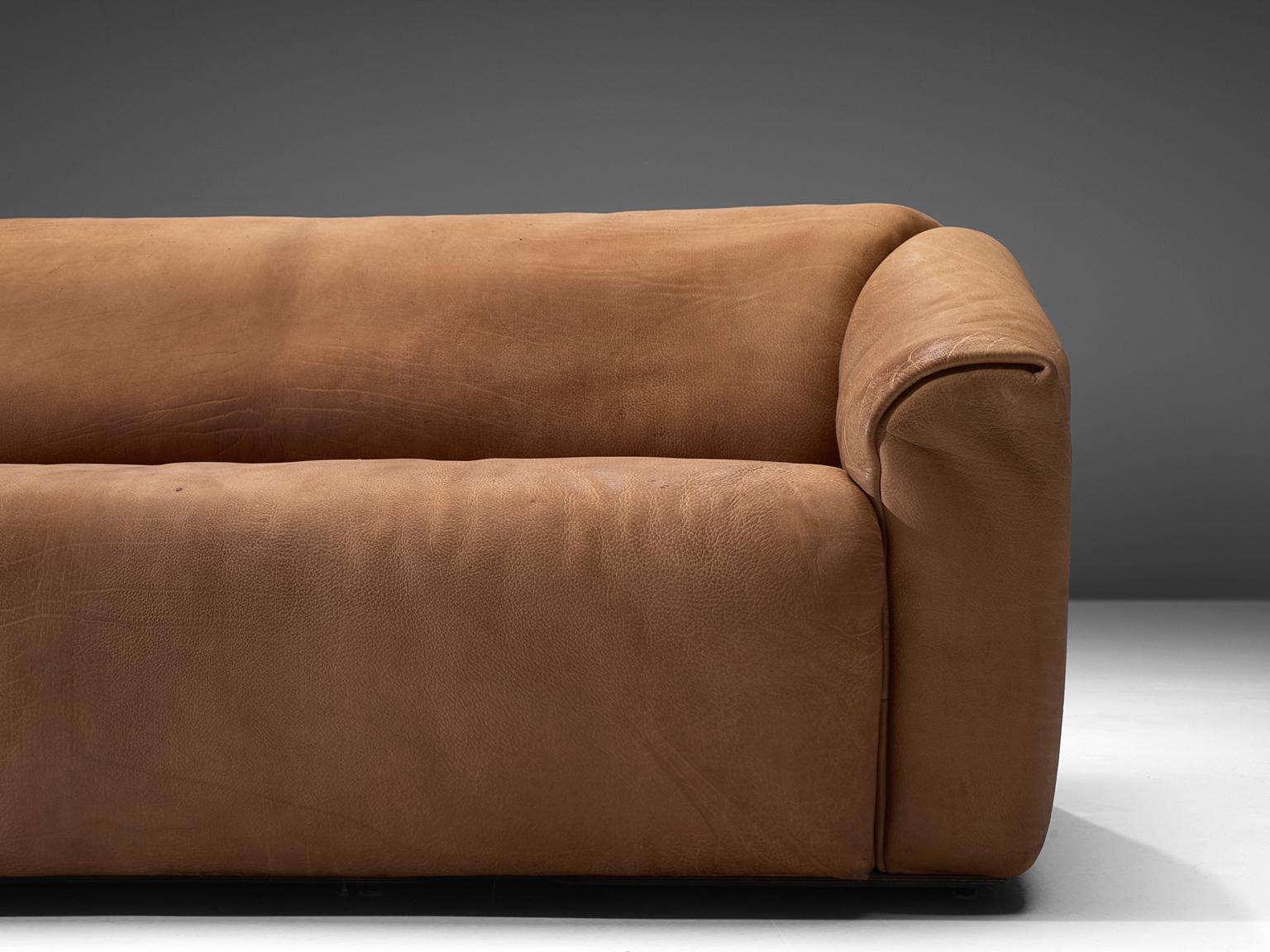 Swiss De Sede DS-47 Sofa in Cognac Leather
