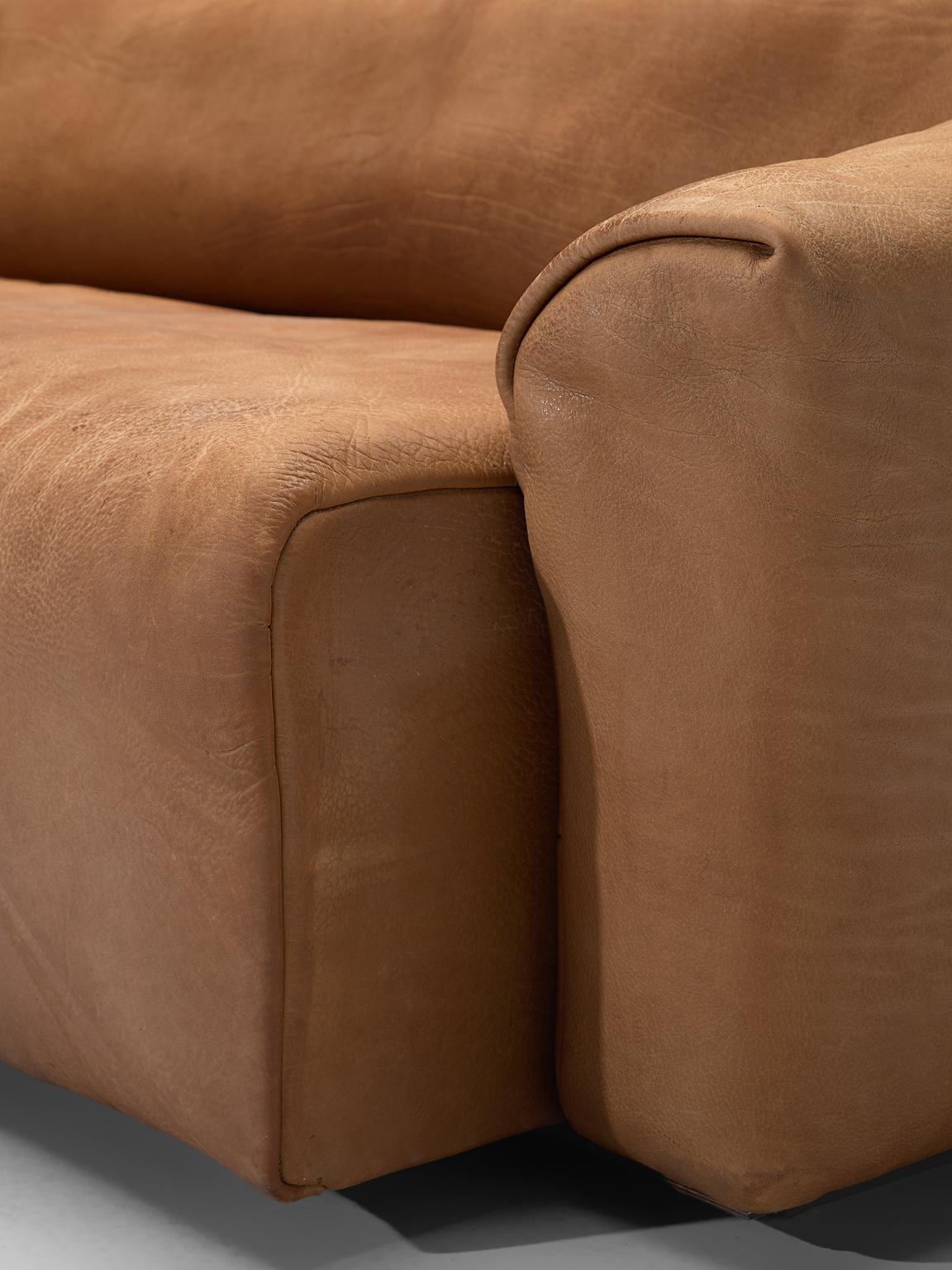 De Sede DS-47 Sofa in Cognac Leather In Good Condition In Waalwijk, NL