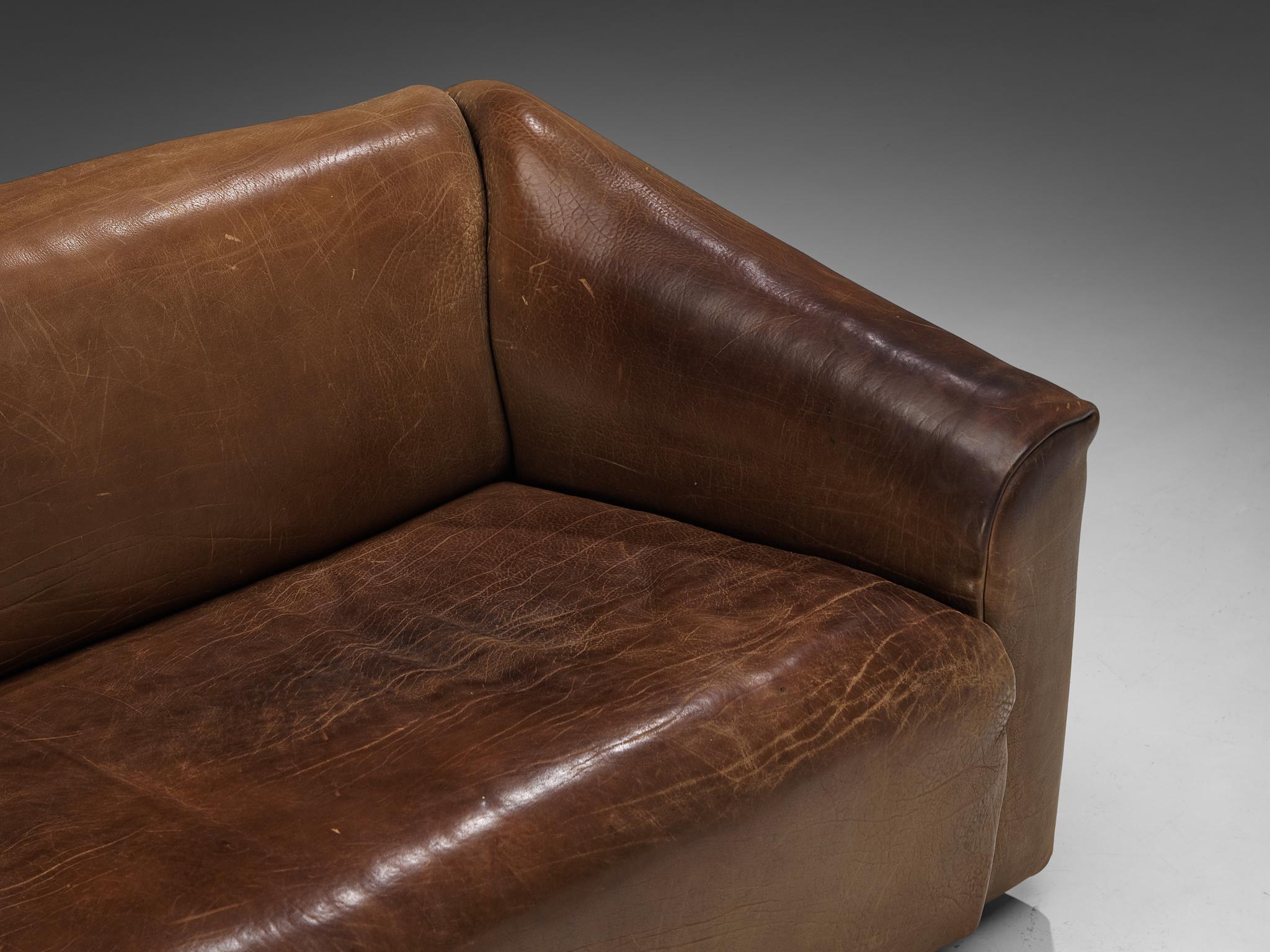 De Sede 'DS-47 'Three Seat Sofa in Cognac Leather 1