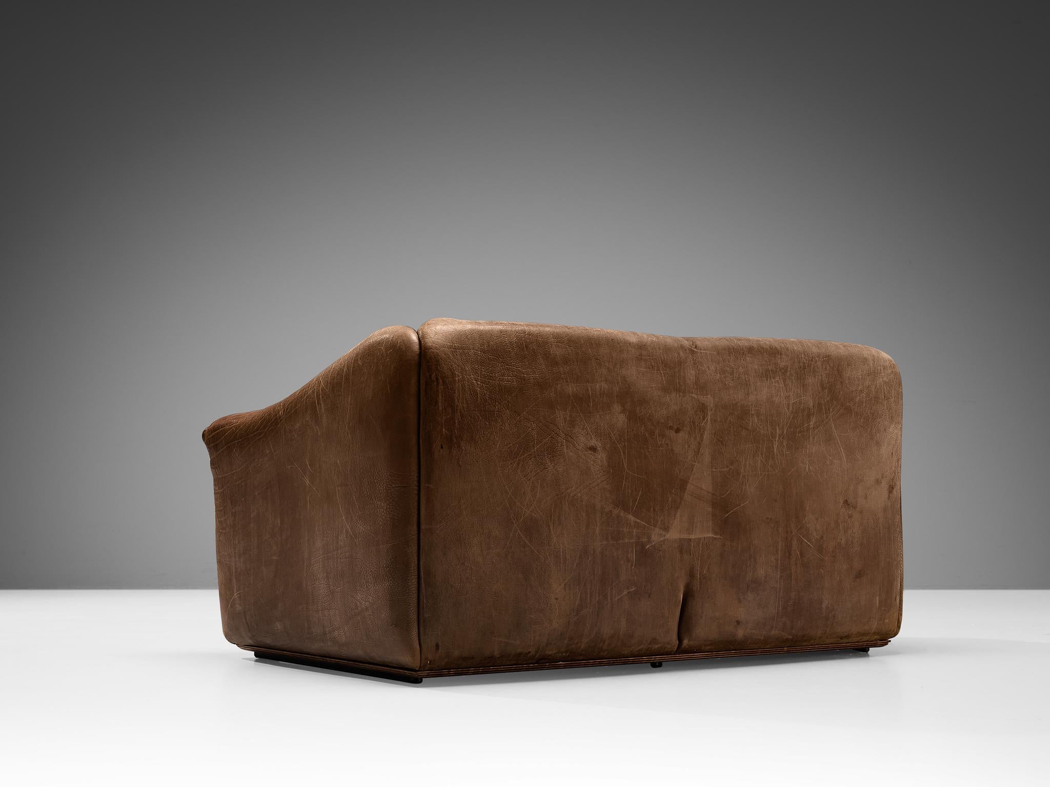 De Sede 'DS-47 'Two Seat Sofa in Cognac Leather For Sale 1