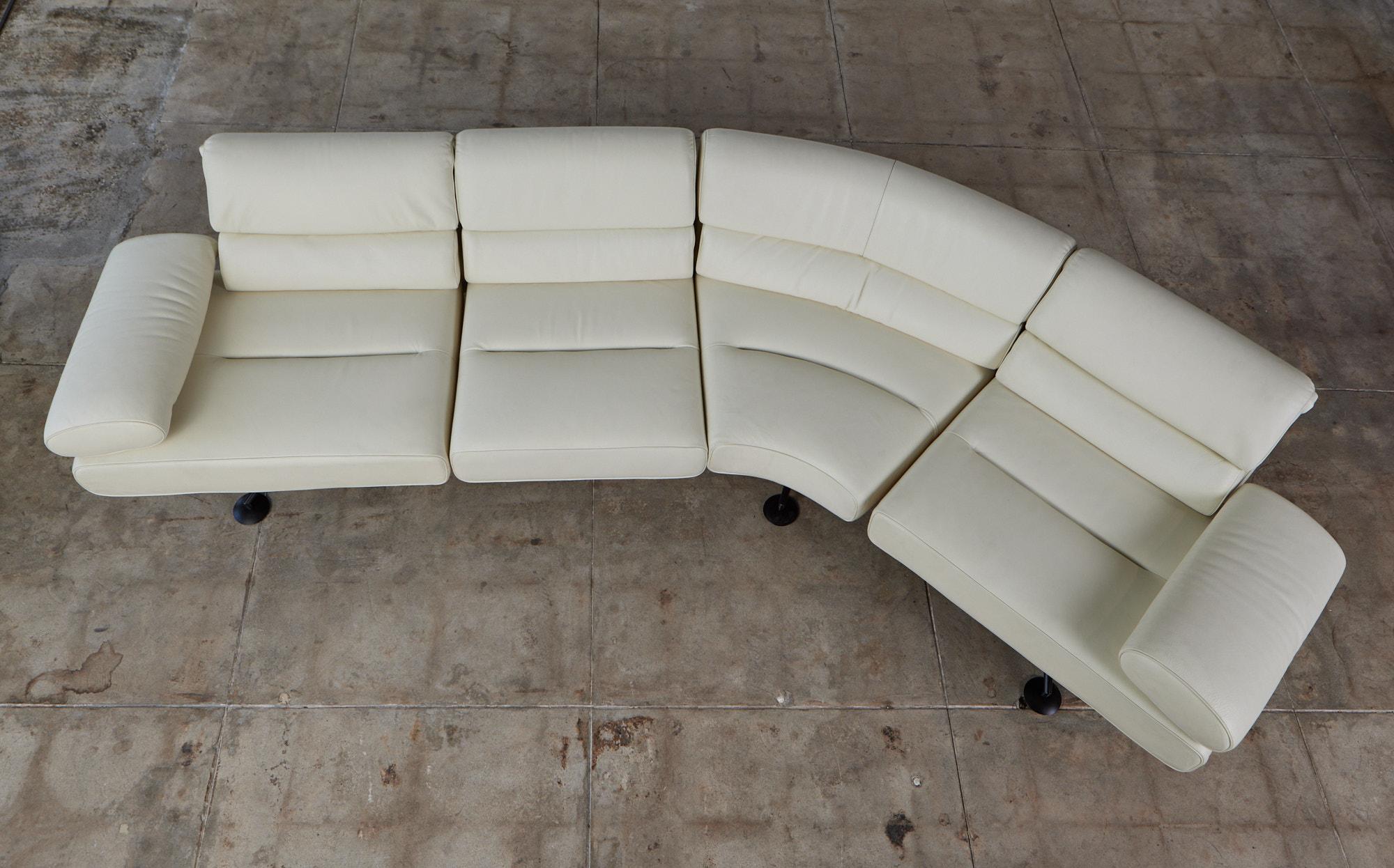 De Sede DS 470 Cream Leather Sofa 4