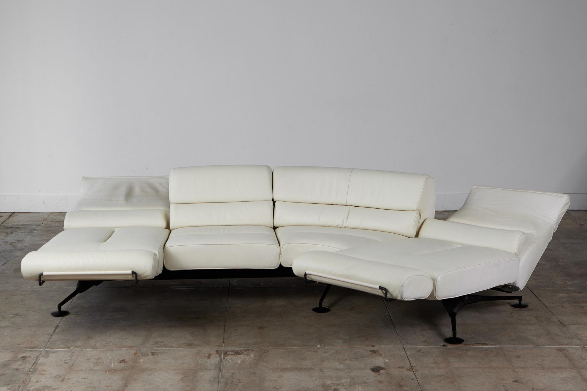 Swiss De Sede DS 470 Cream Leather Sofa