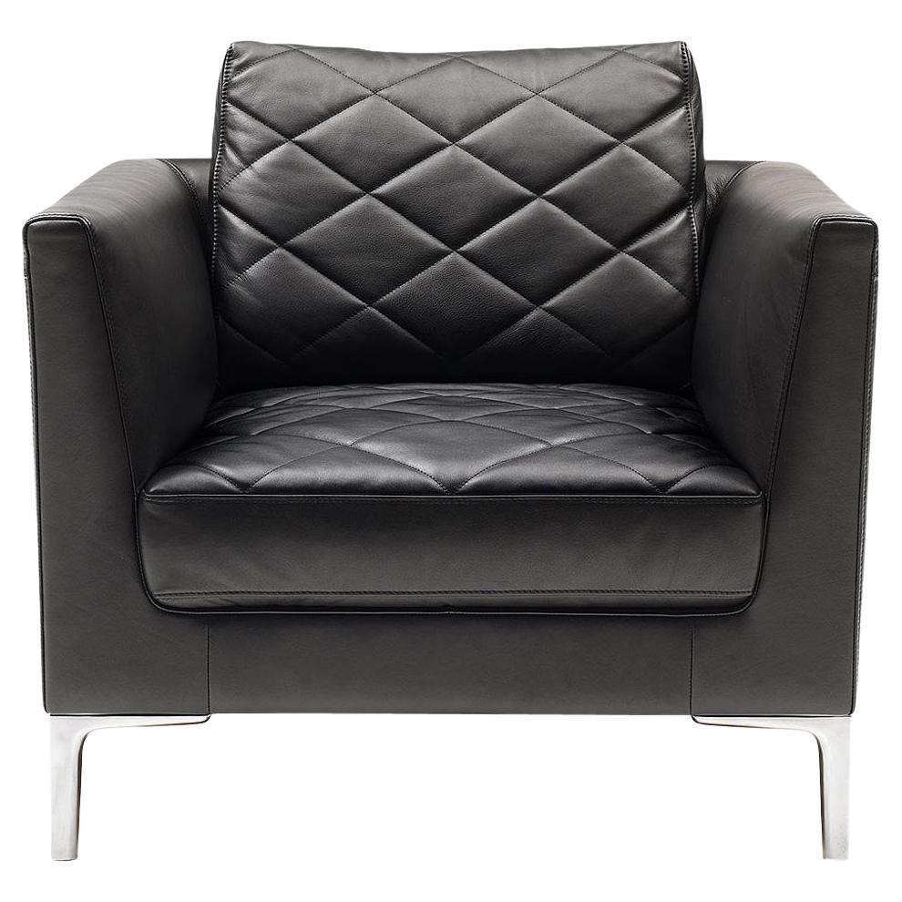 De Sede DS-48 Armchair in Black Upholstery by Antonella Scarpitta For Sale