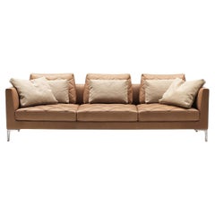 De Sede DS-48 Three-Seat Sofa in Nougat Upholstery by Antonella Scarpitta