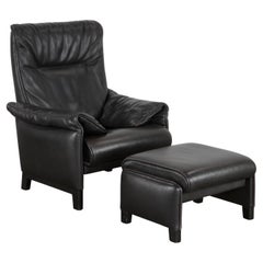 De Sede, DS 49 Black Leather Armchair, 1970s