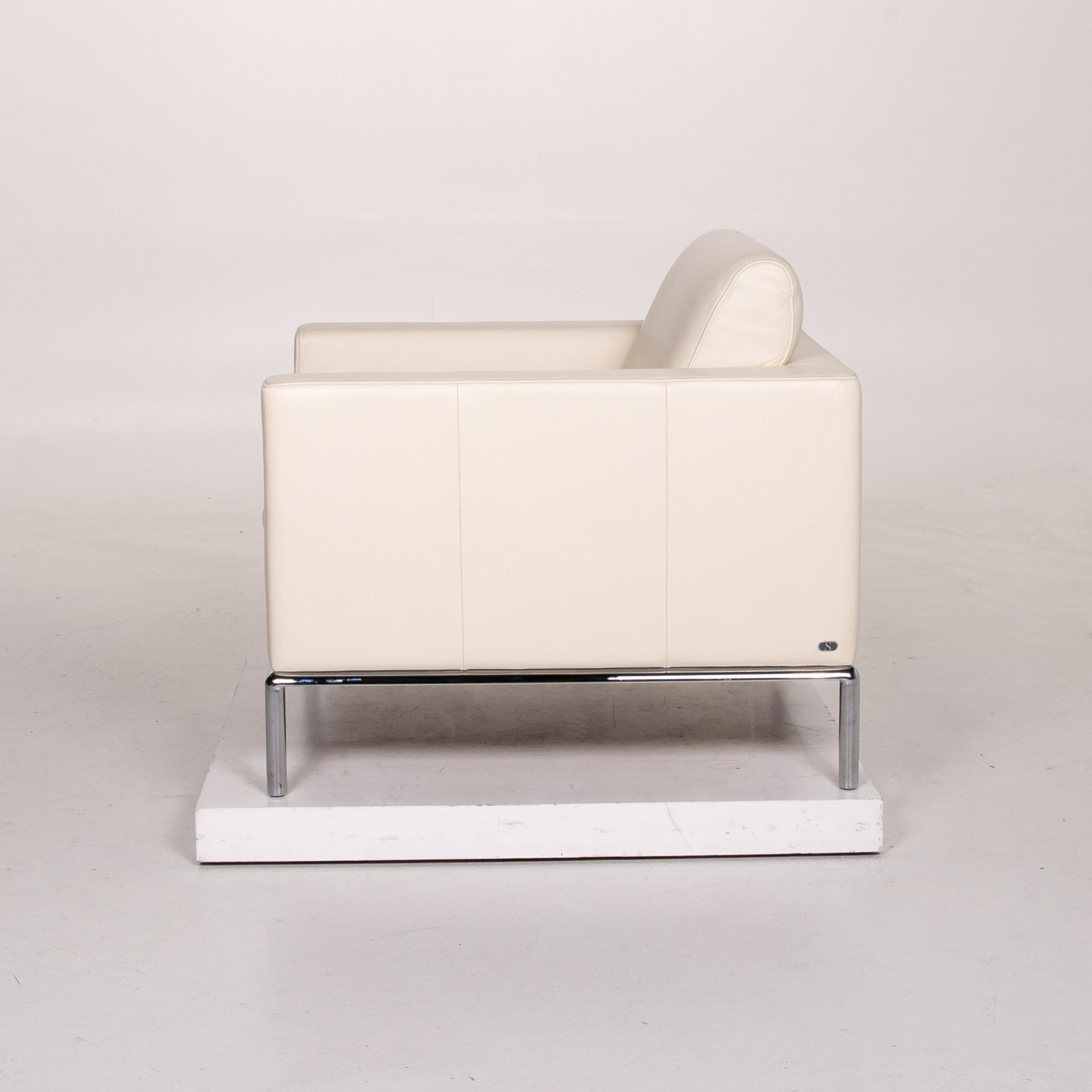 De Sede DS 5 Leather Armchair Cream For Sale 4