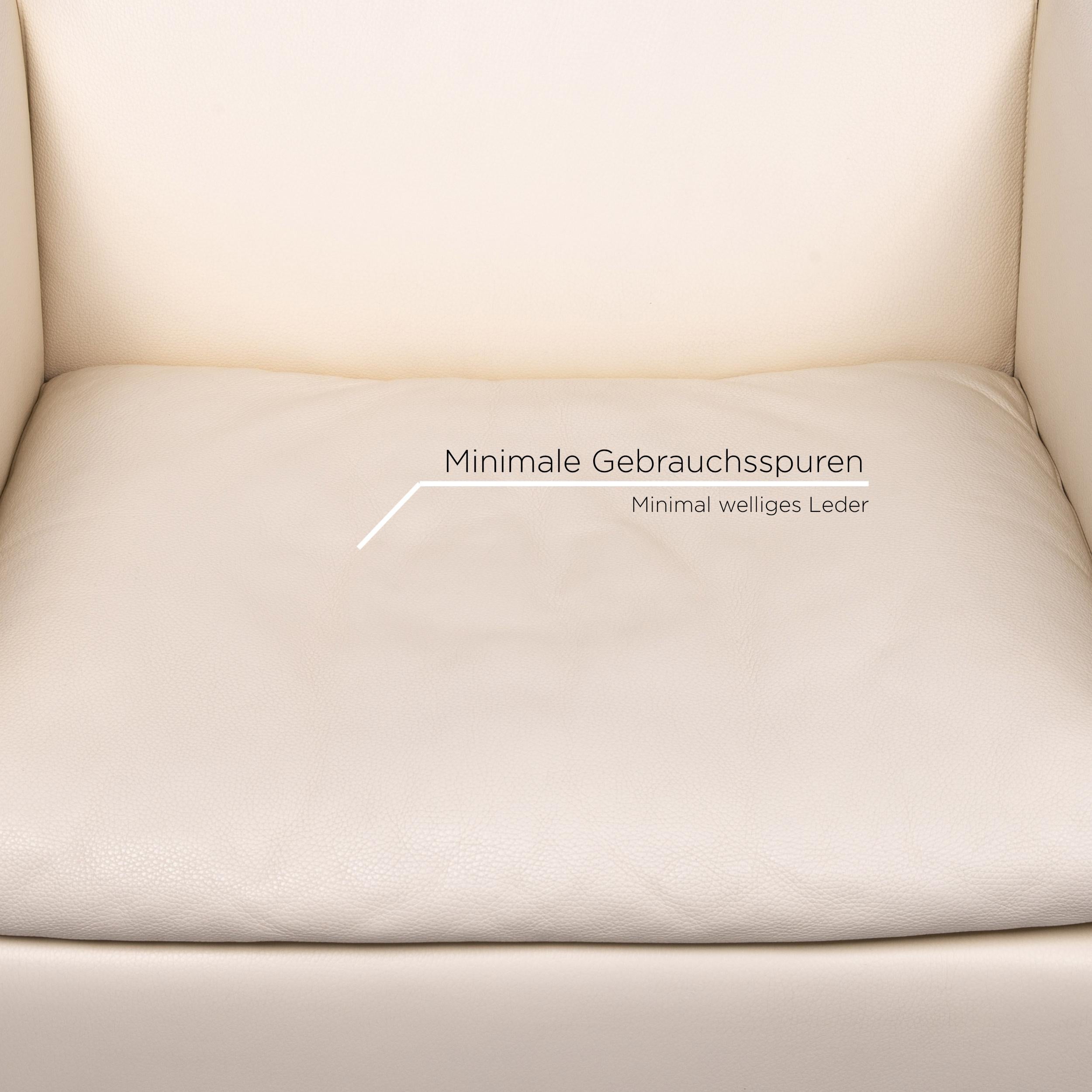 Modern De Sede DS 5 Leather Armchair Cream For Sale