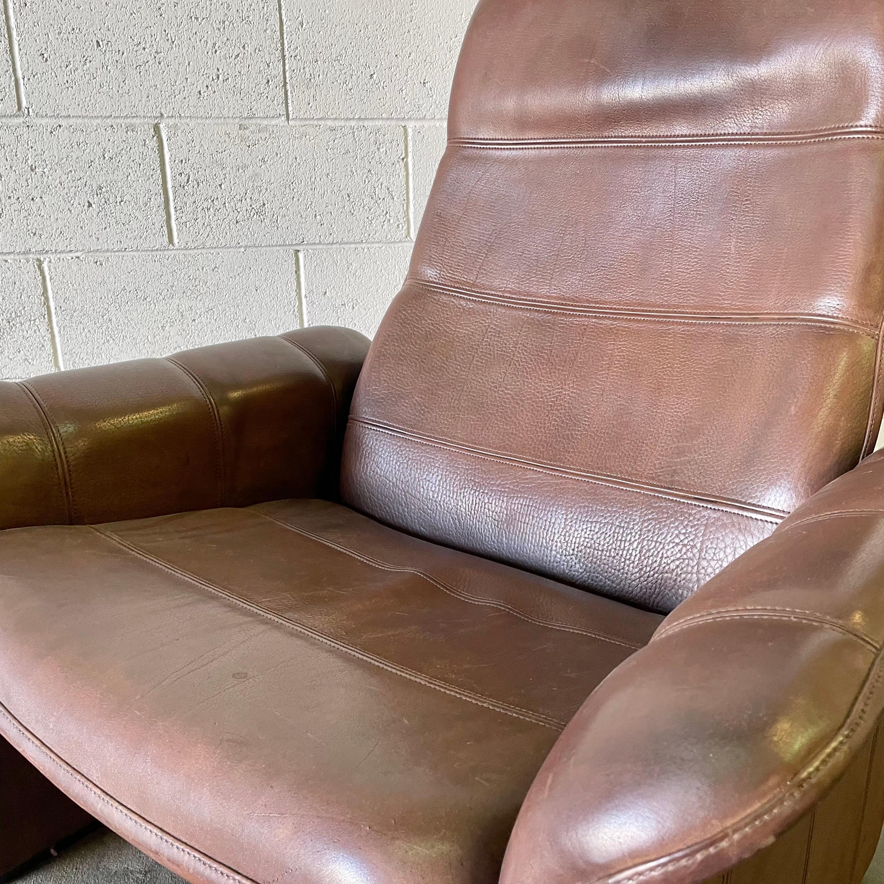 De Sede DS-50 Chocolate Brown Recliner Chair For Sale 1