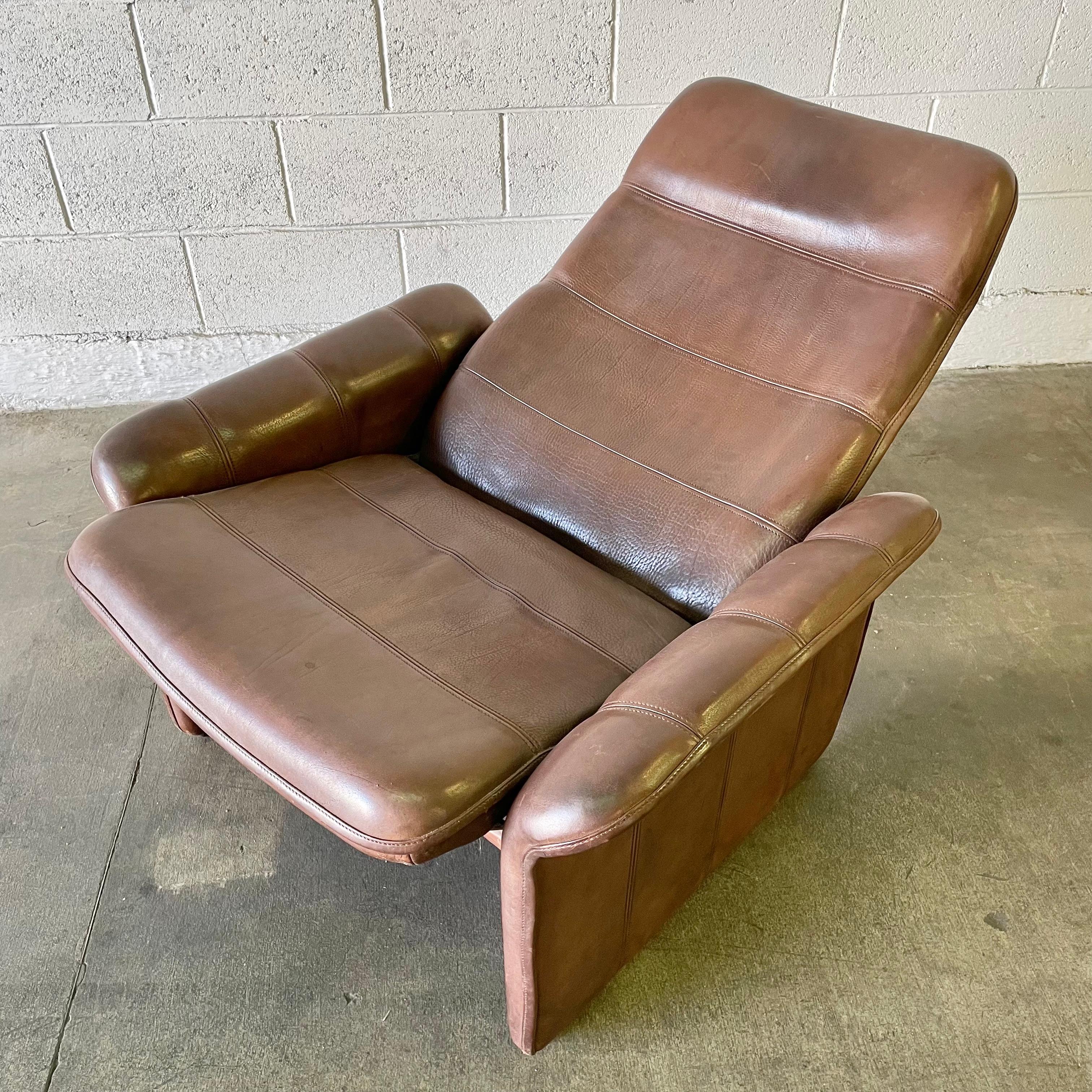 De Sede DS-50 Chocolate Brown Recliner Chair  For Sale 2