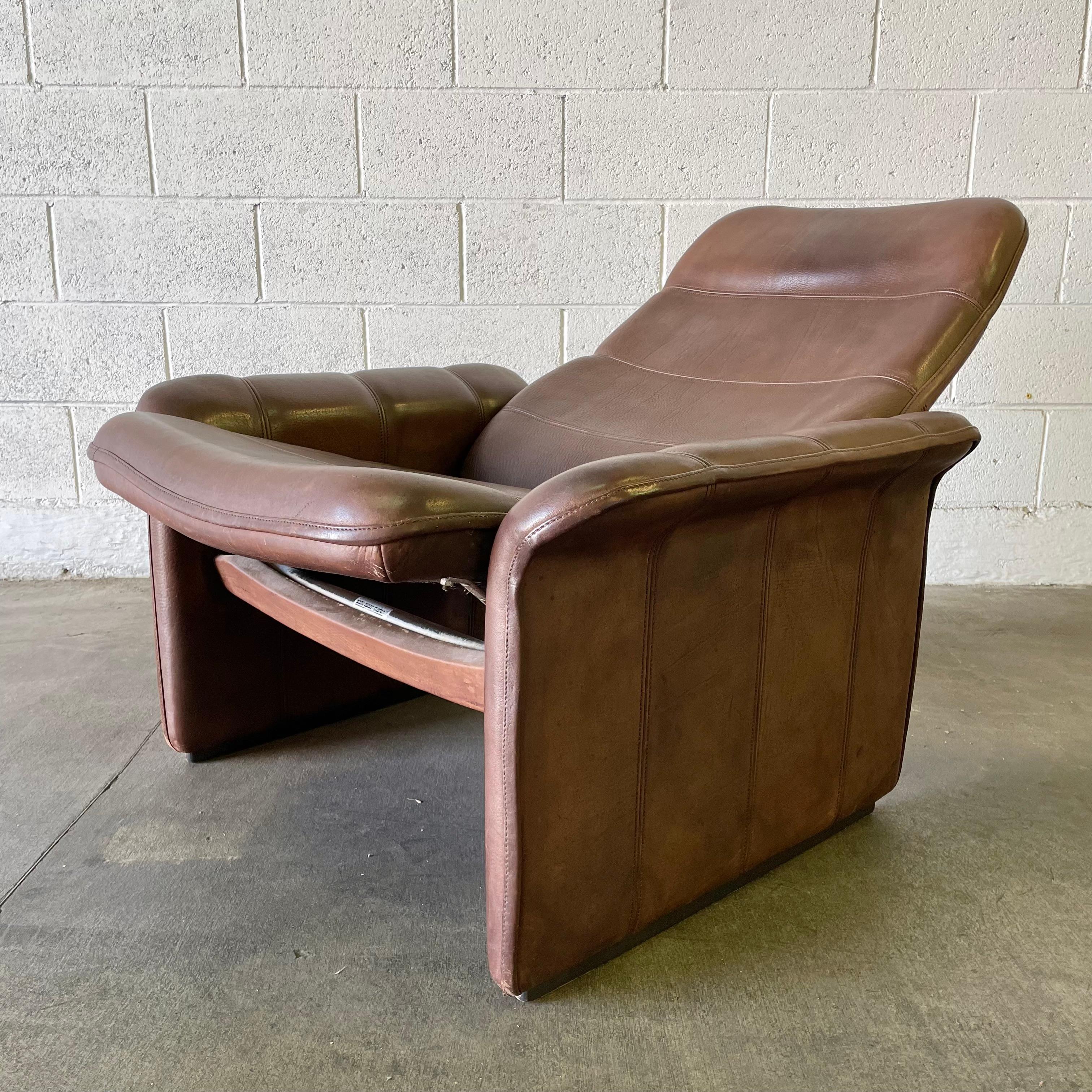 De Sede DS-50 Chocolate Brown Recliner Chair  For Sale 3