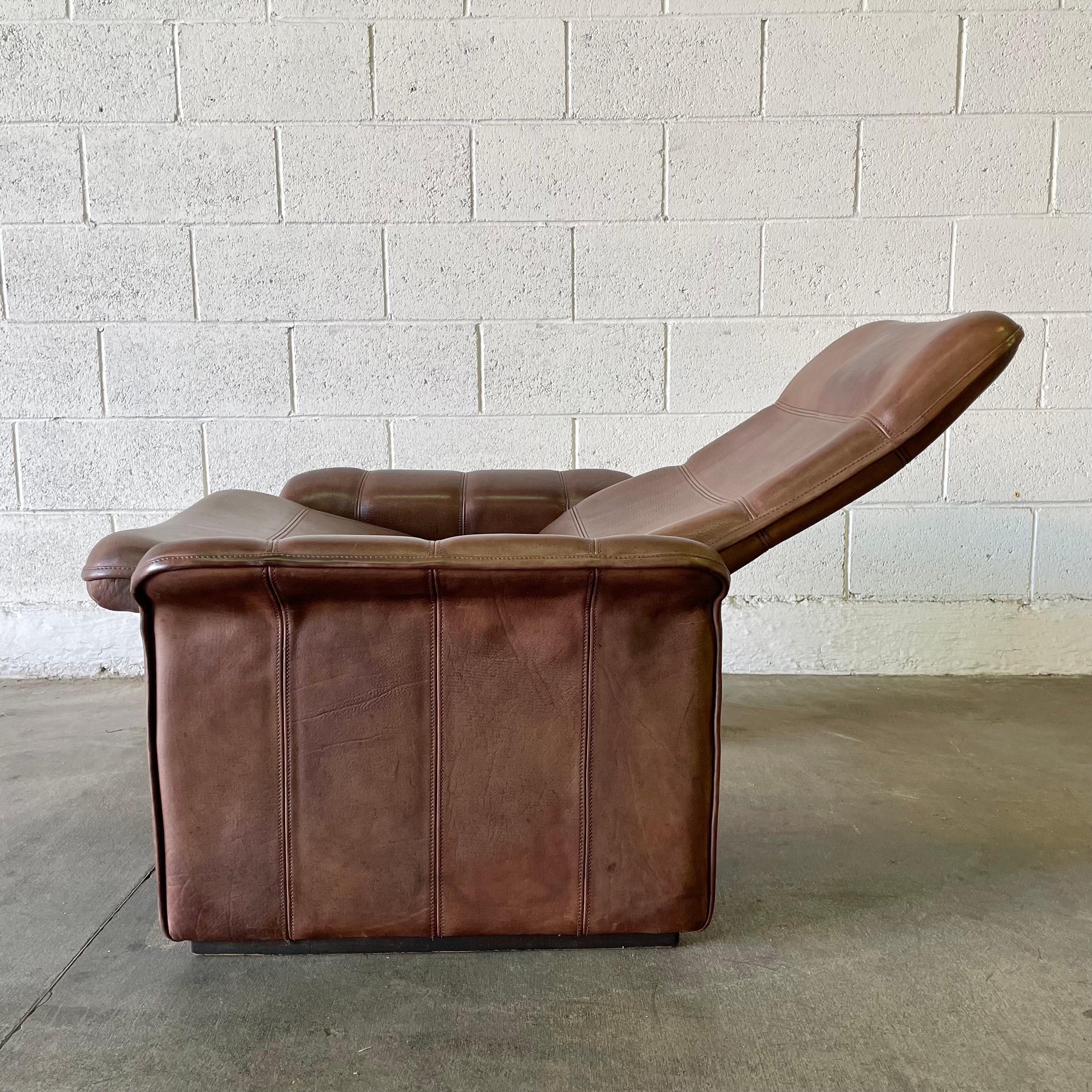 Mid-Century Modern De Sede DS-50 Fauteuil de relaxation brun chocolat  en vente