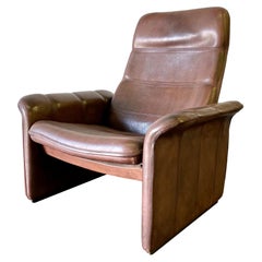 Vintage De Sede DS-50 Chocolate Brown Recliner Chair 
