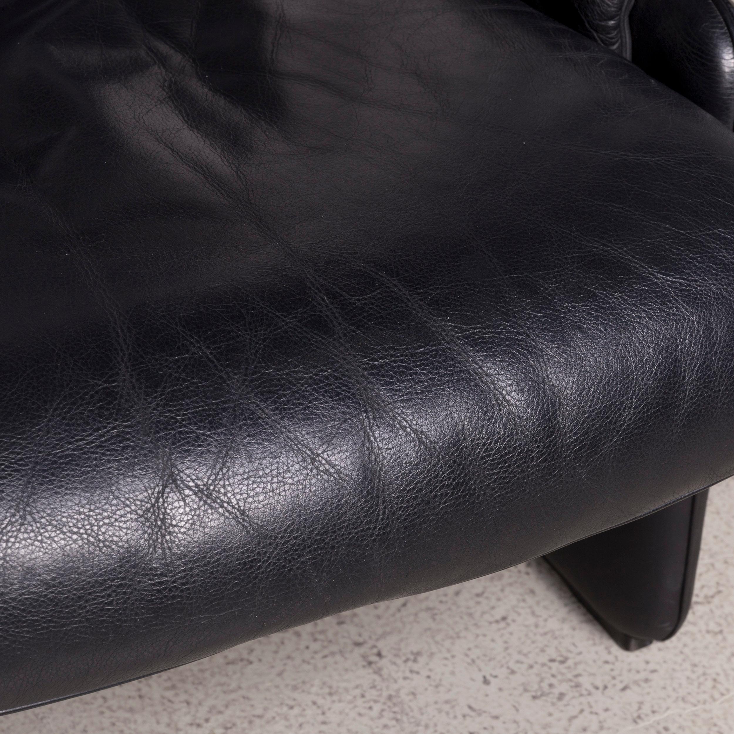 Swiss De Sede Ds 50 Leather Armchair Black Genuine Leather