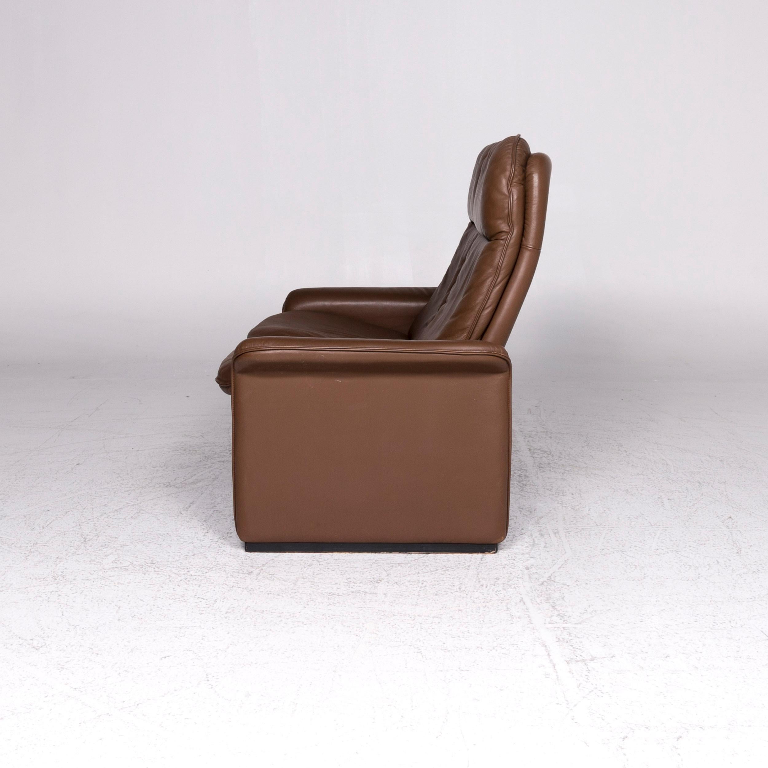 De Sede DS 50 Leather Sofa Brown Two-Seat Couch 5