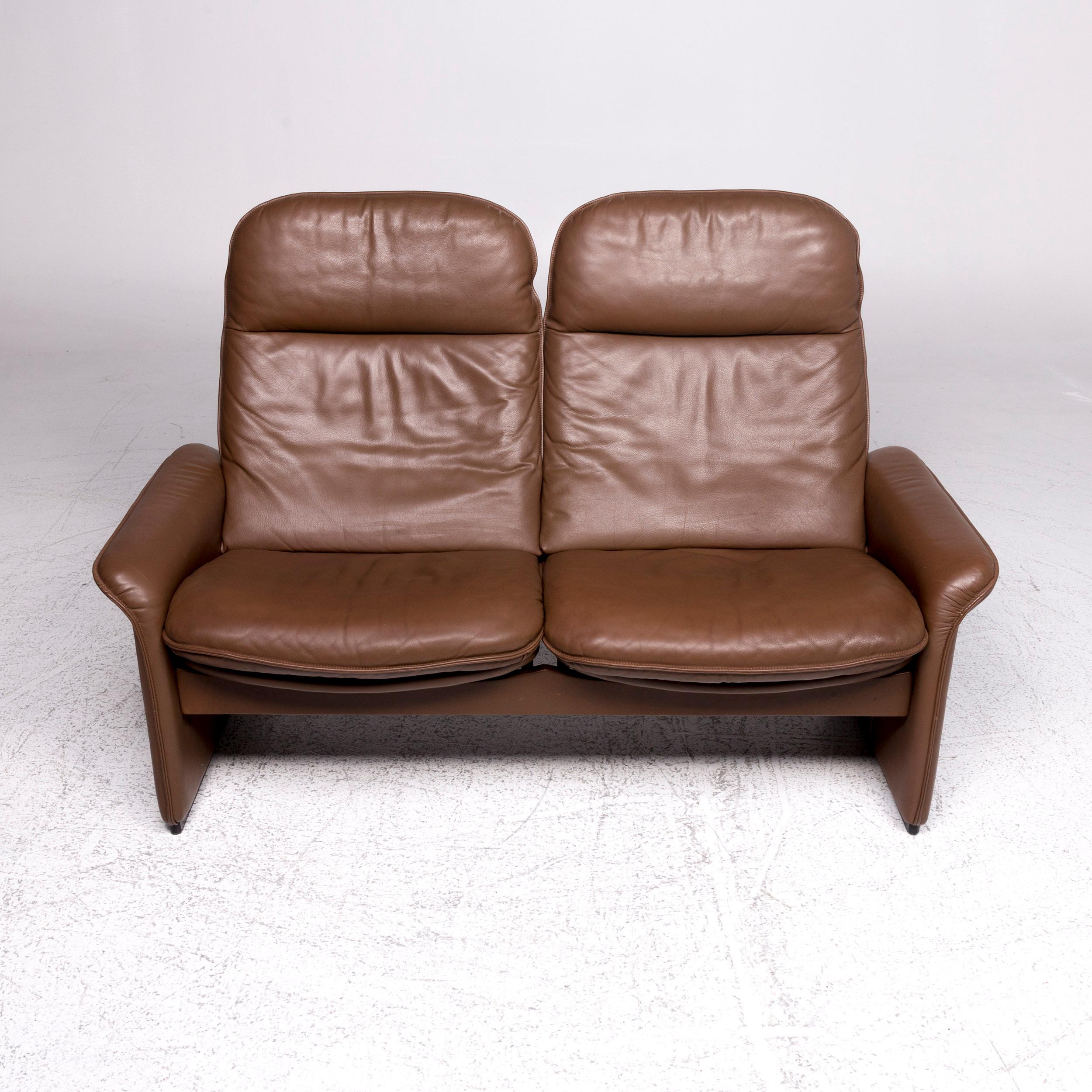 De Sede DS 50 Leather Sofa Brown Two-Seat Couch 2