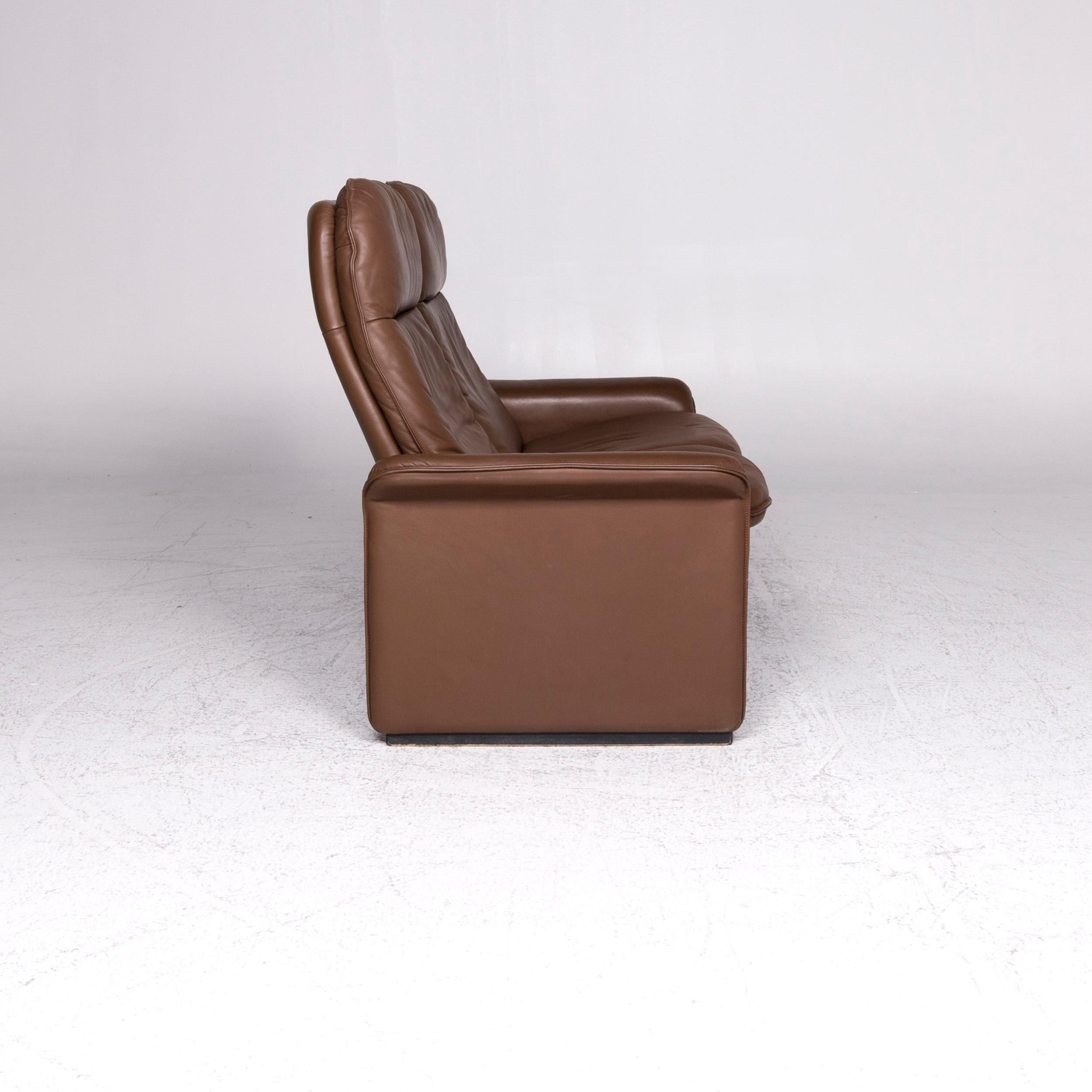 De Sede DS 50 Leather Sofa Brown Two-Seat Couch 3