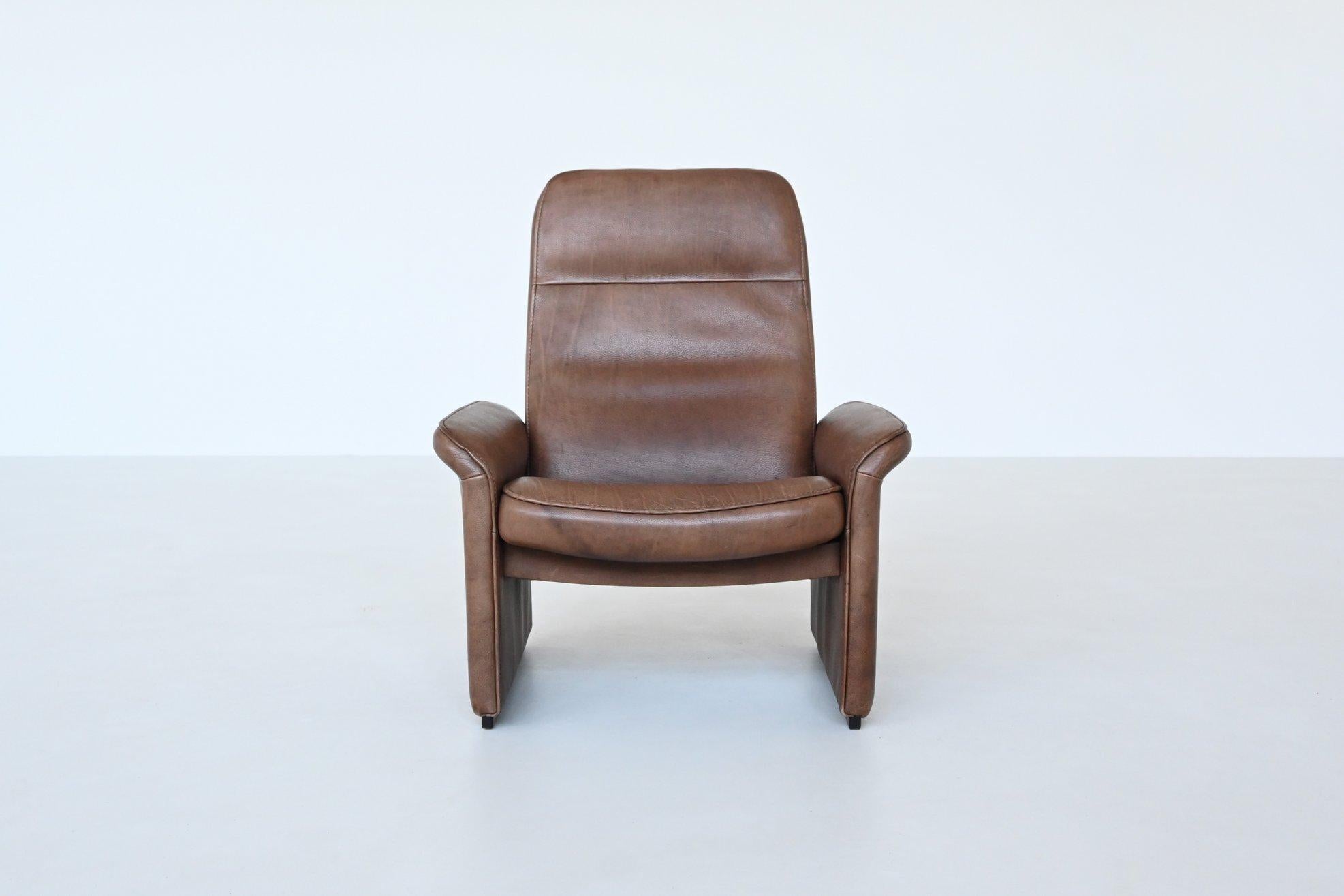 De Sede DS 50 lounge chairs brown buffalo leather Switzerland 1970 5