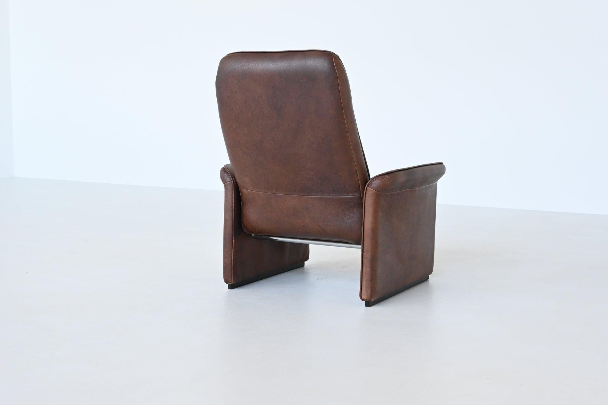 De Sede DS 50 lounge chairs brown buffalo leather Switzerland 1970 7