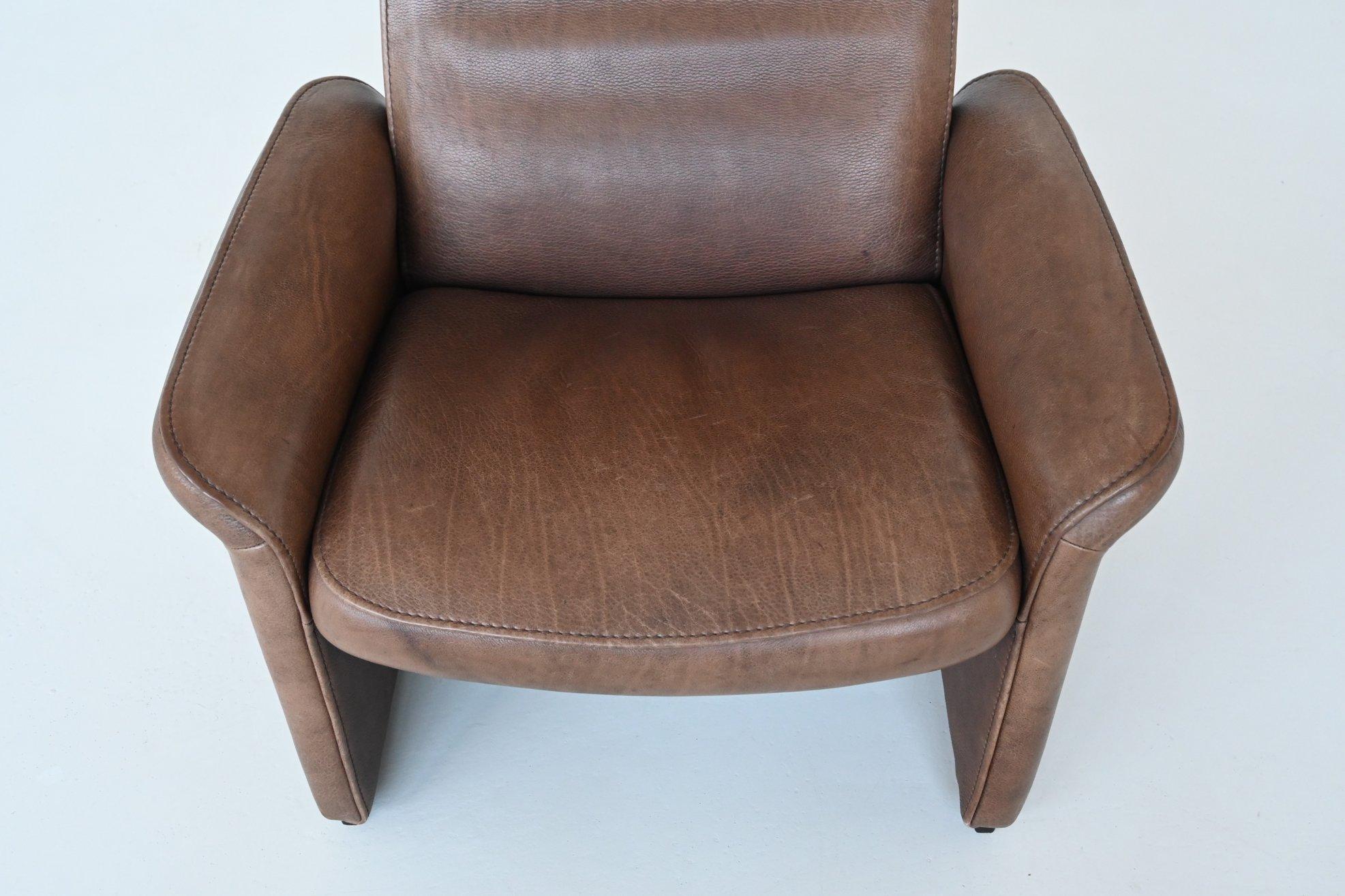 De Sede DS 50 lounge chairs brown buffalo leather Switzerland 1970 8