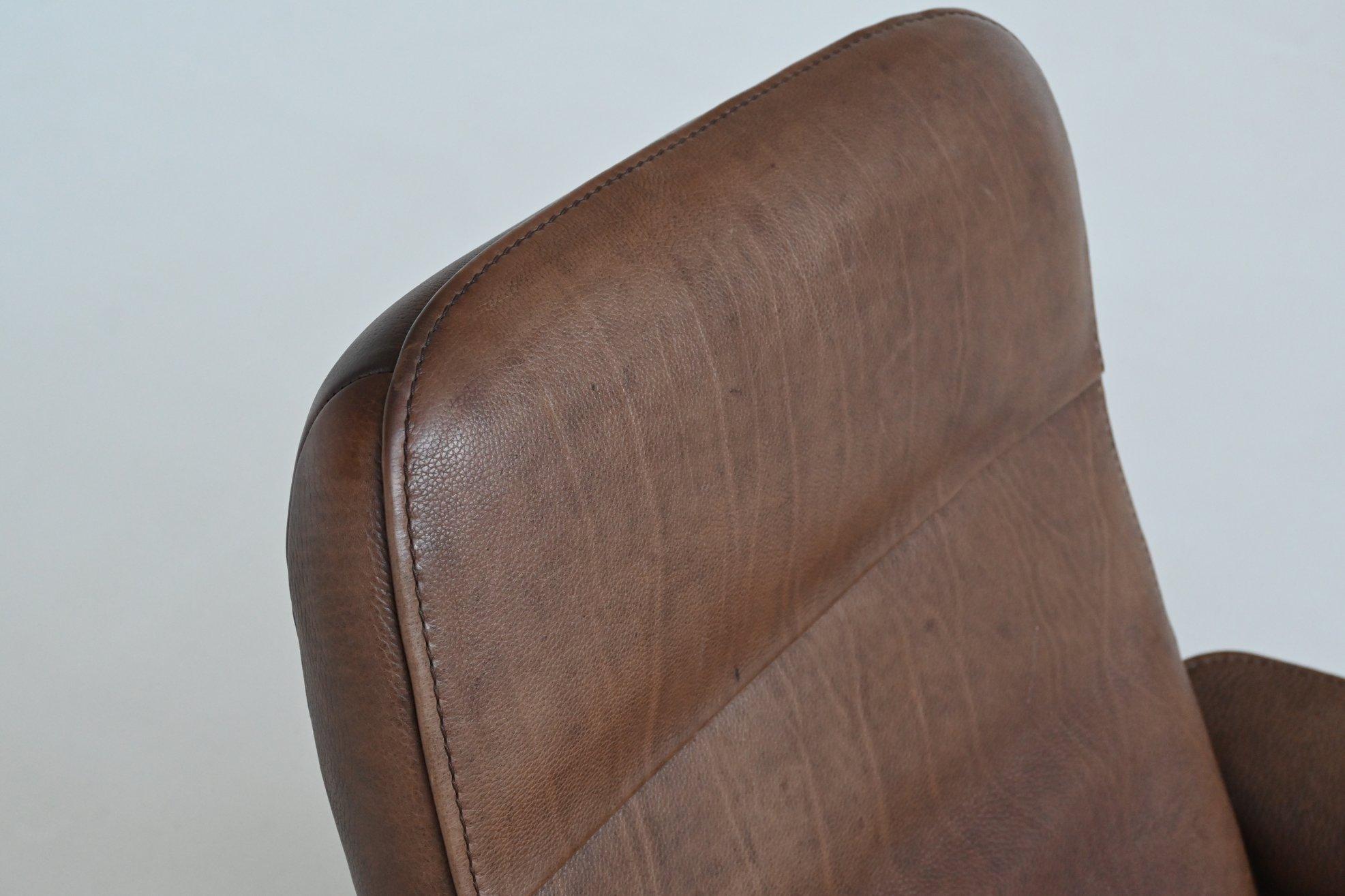 De Sede DS 50 lounge chairs brown buffalo leather Switzerland 1970 10