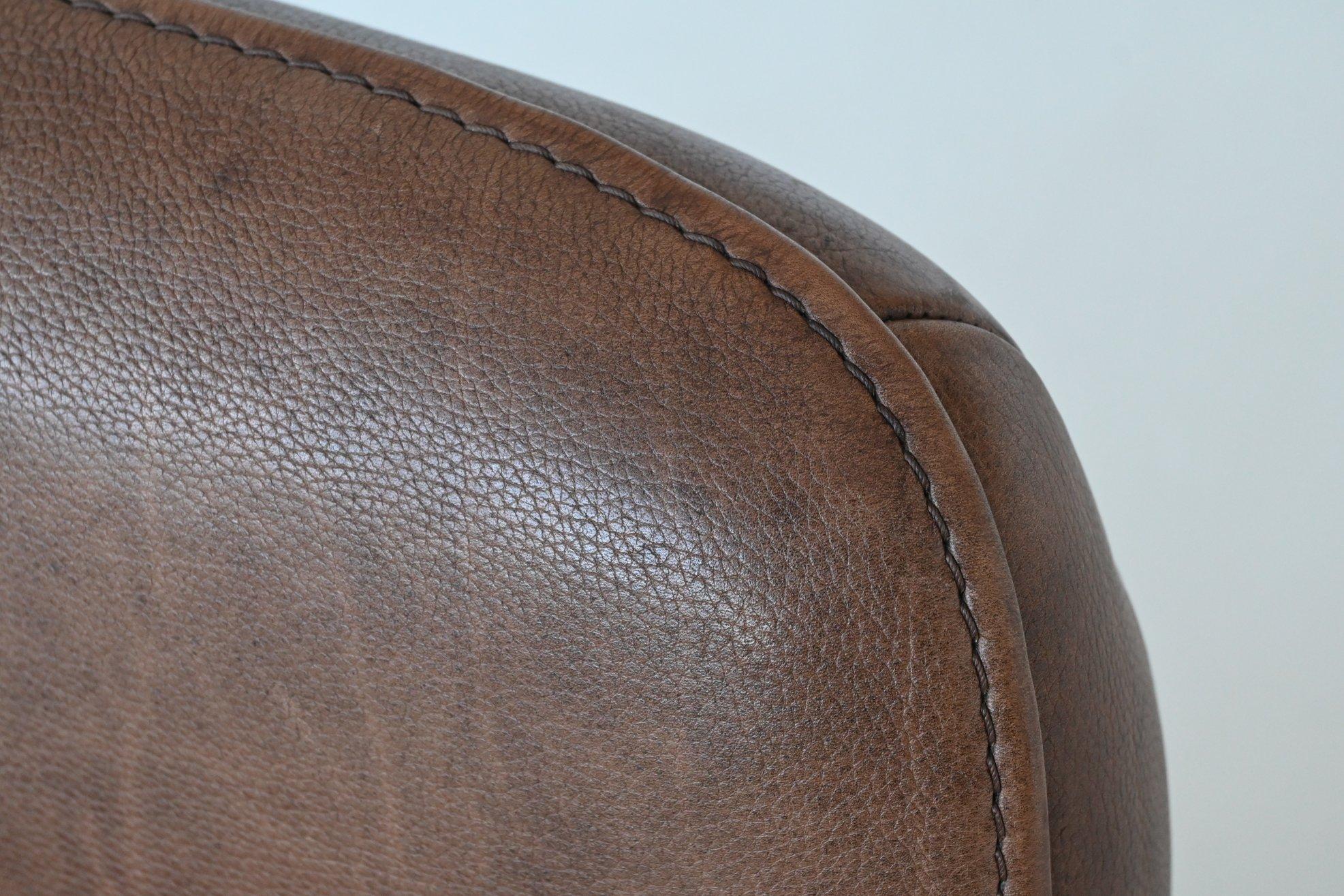 De Sede DS 50 lounge chairs brown buffalo leather Switzerland 1970 12