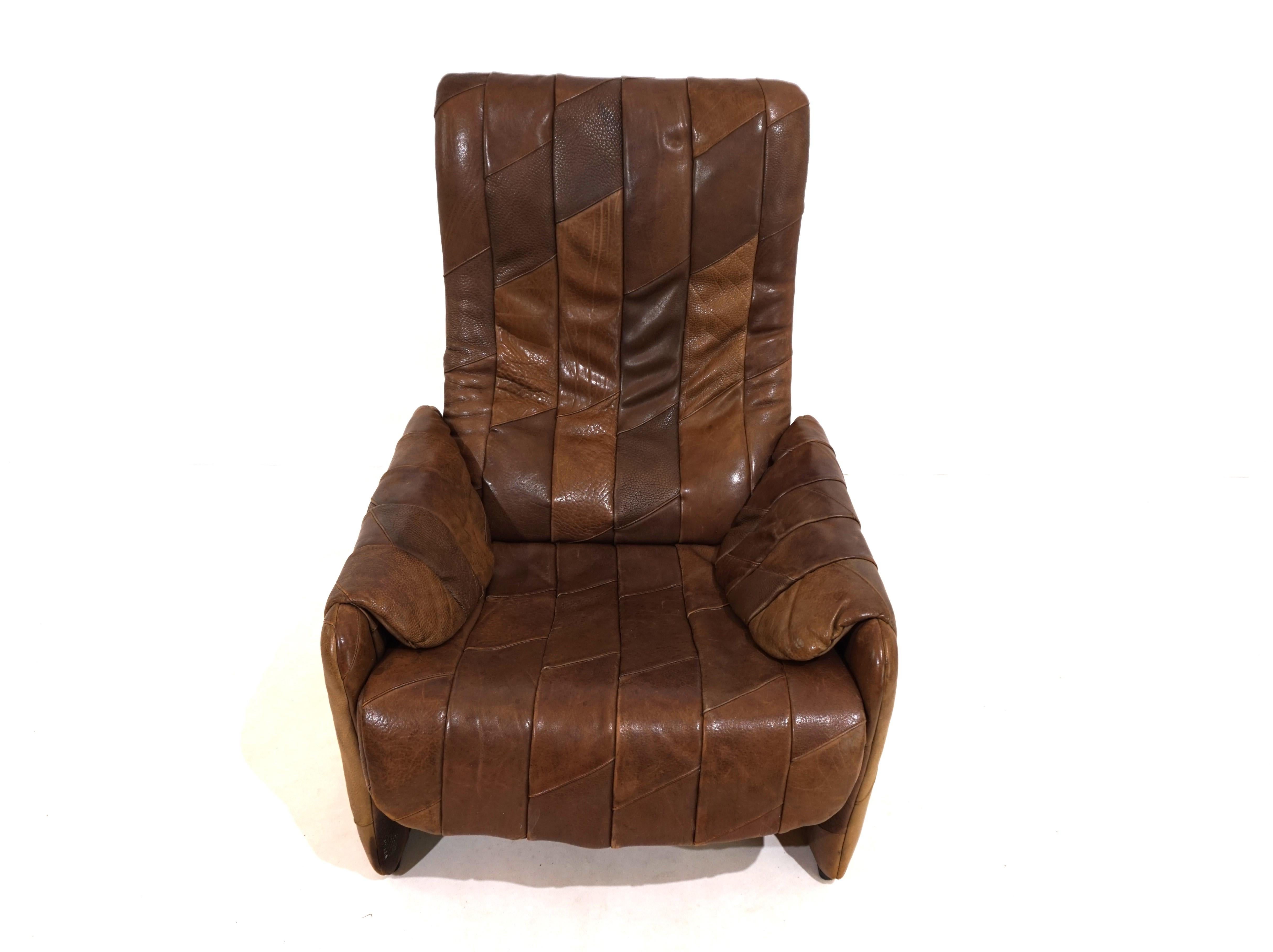De Sede DS 50 patchwork leather armchair For Sale 6