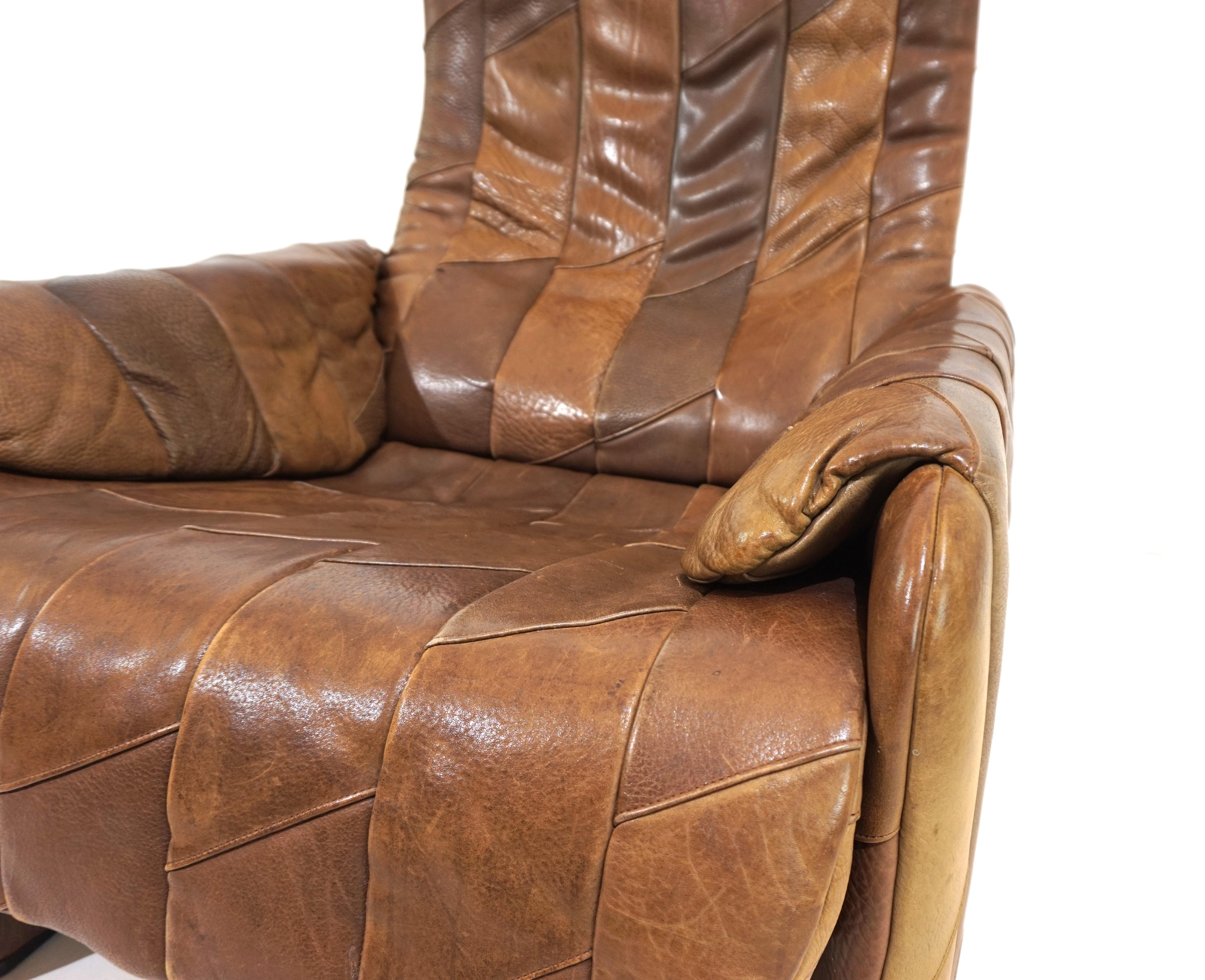 De Sede DS 50 patchwork leather armchair For Sale 7