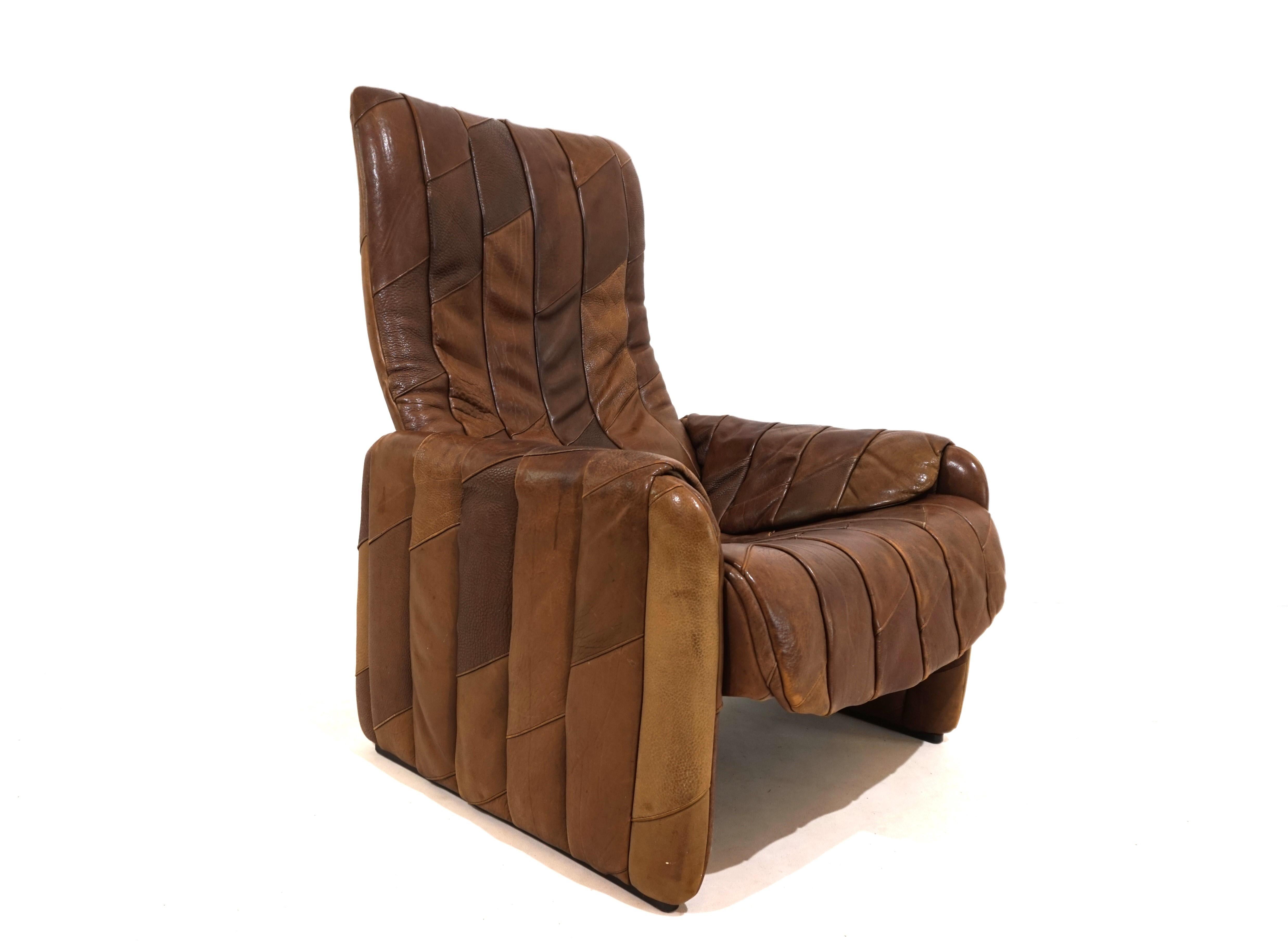 Patchwork De Sede DS 50 patchwork leather armchair For Sale