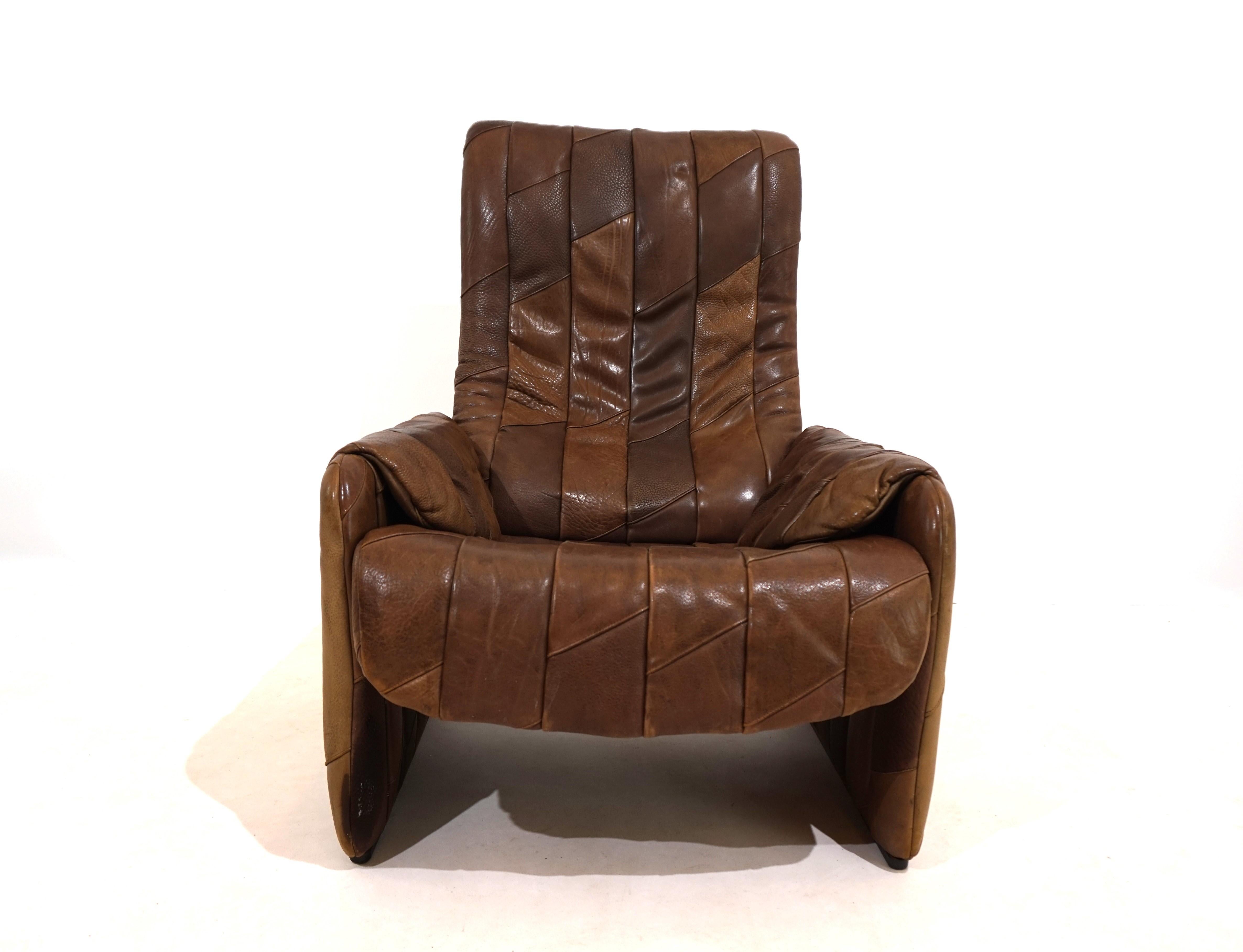 Late 20th Century De Sede DS 50 patchwork leather armchair For Sale