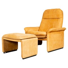 De Sede DS-50 Reclining Lounge Chair and Ottoman