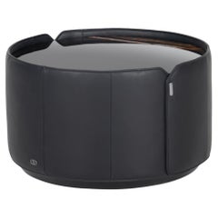De Sede DS-5020 Low Table in Black Leather Upholstery by de Sede Design Team